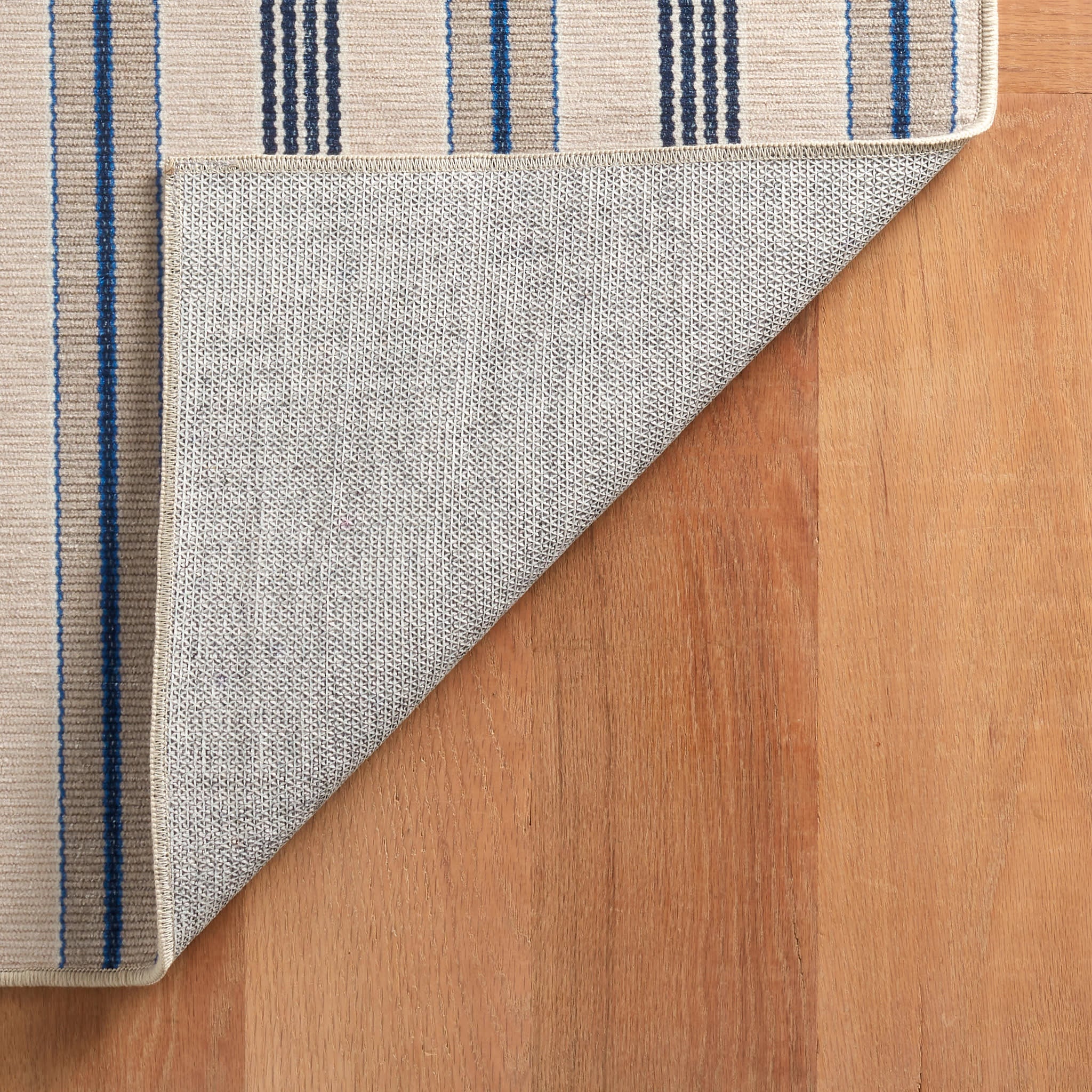 Nimes Ticking Machine Washable Rug | Neutral - Image 6