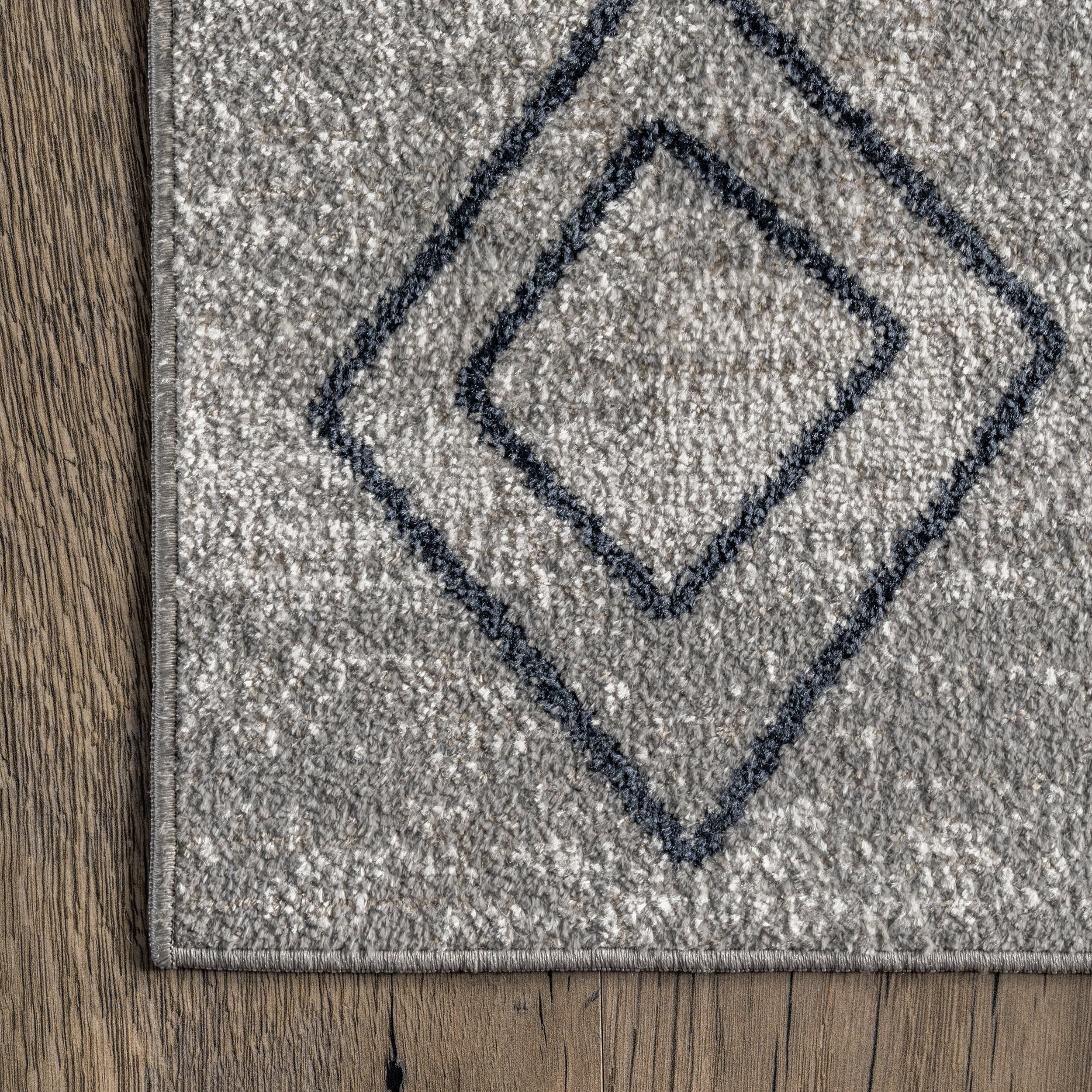 Nina Abstract Mural Washable Rug | Grey - Image 3