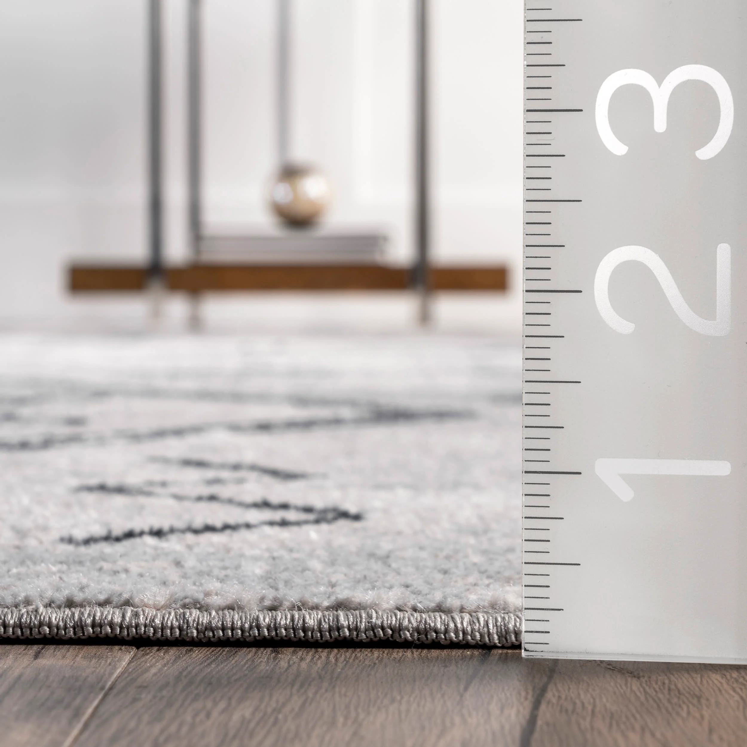 Nina Abstract Mural Washable Rug | Grey - Image 5