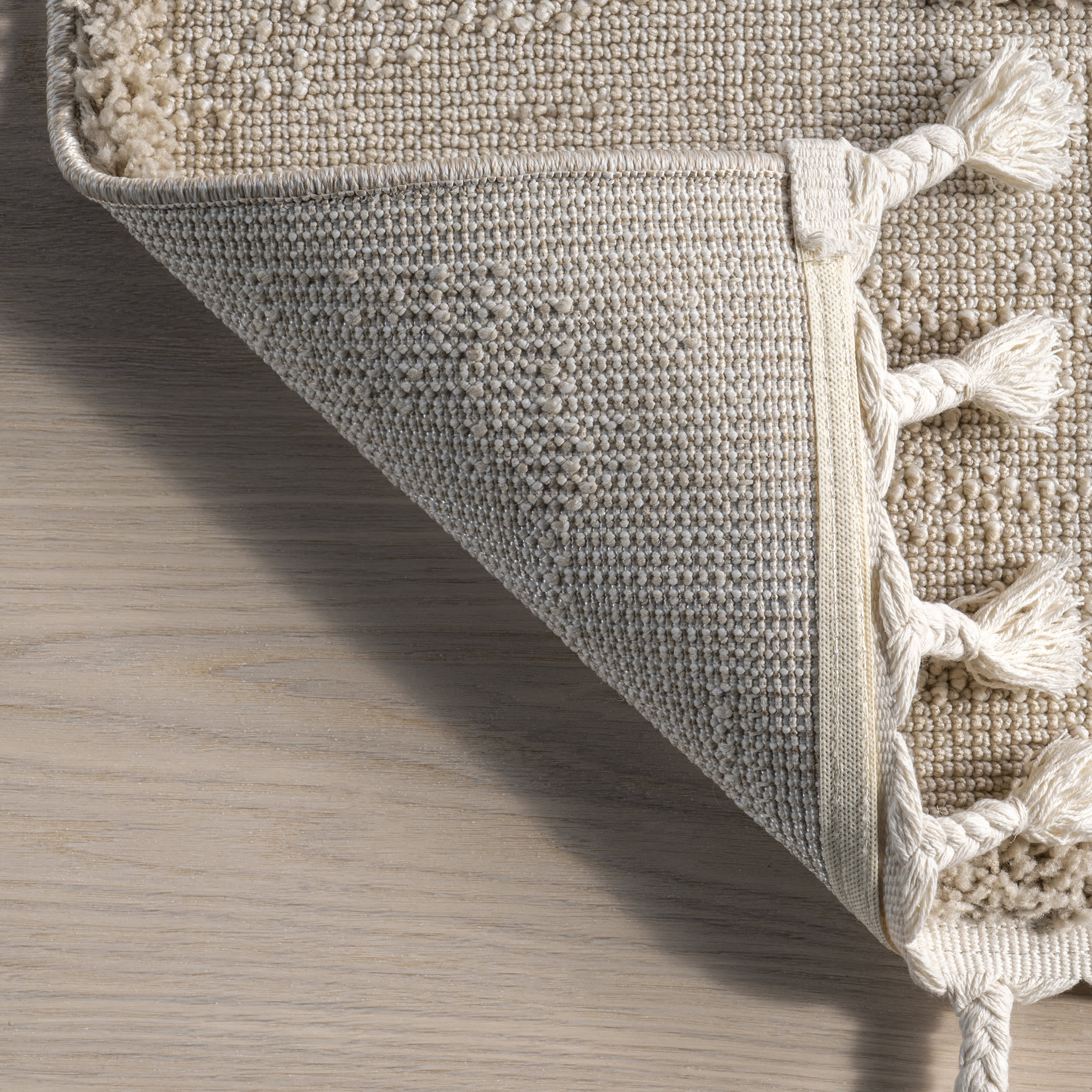 Noel Geometric Tasseled Rug | Beige - Image 6