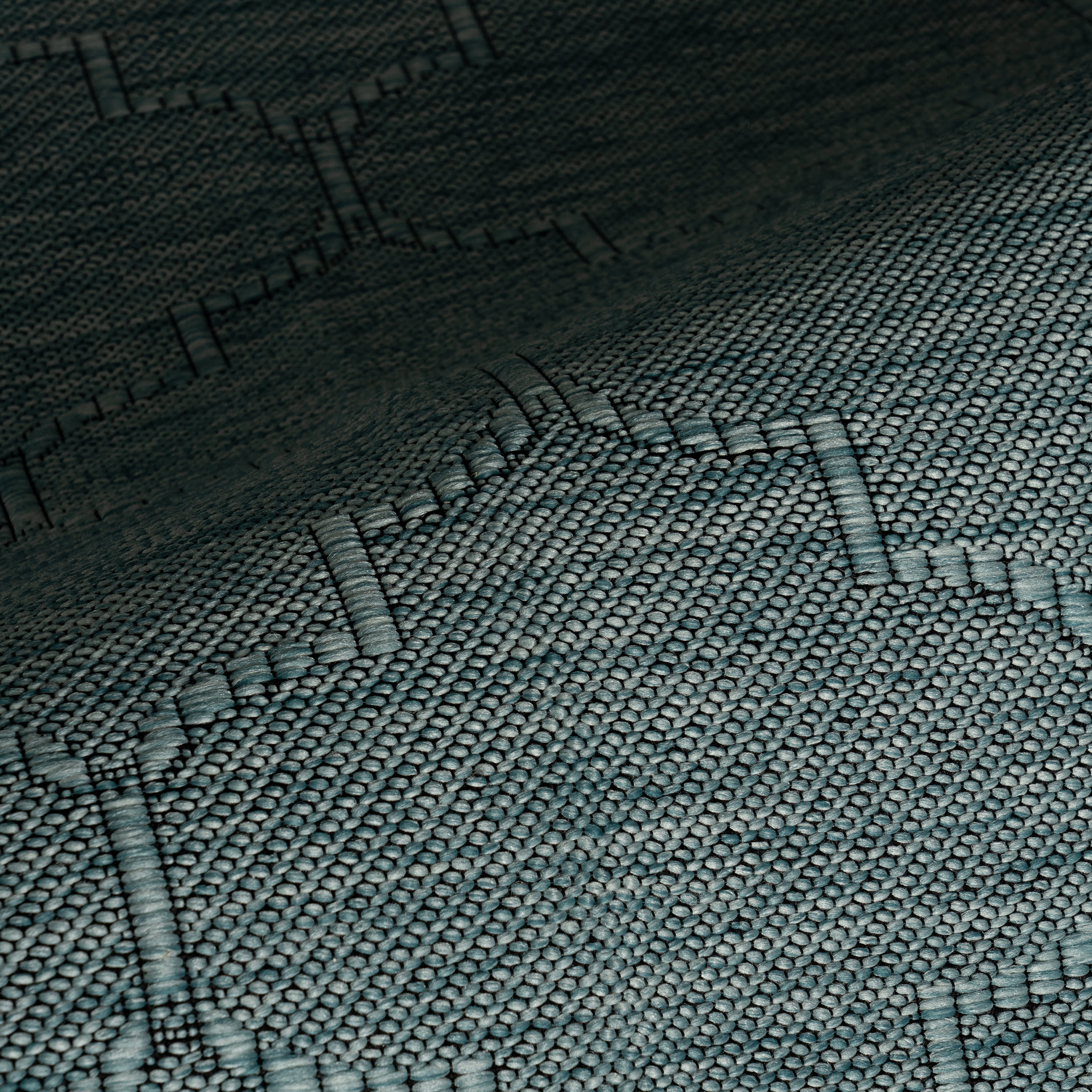 Noore Modern Trellis Indoor/Outdoor Rug | Aqua - Image 3