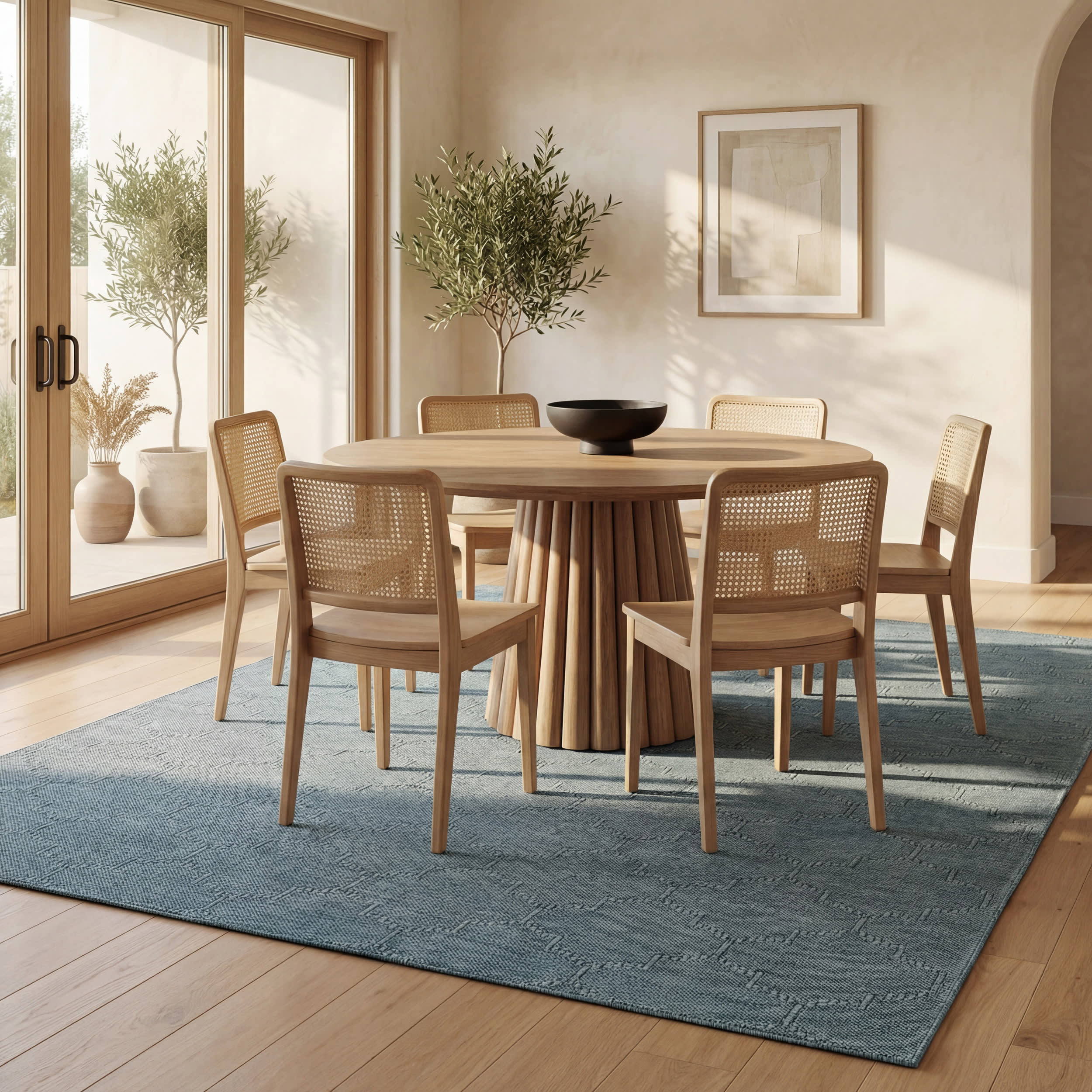 Noore Modern Trellis Indoor/Outdoor Rug | Aqua - Image 7