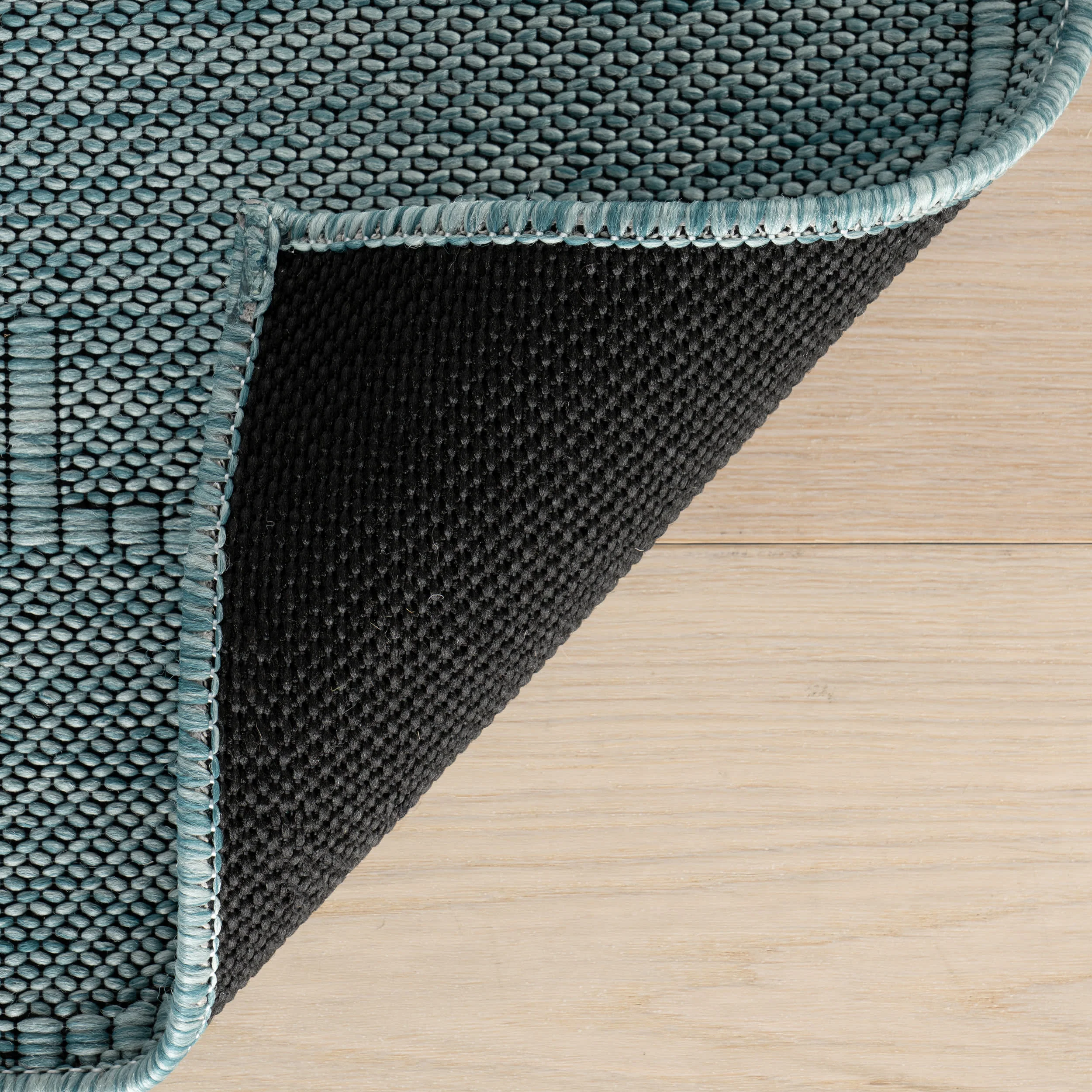 Noore Modern Trellis Indoor/Outdoor Rug | Aqua - Image 8