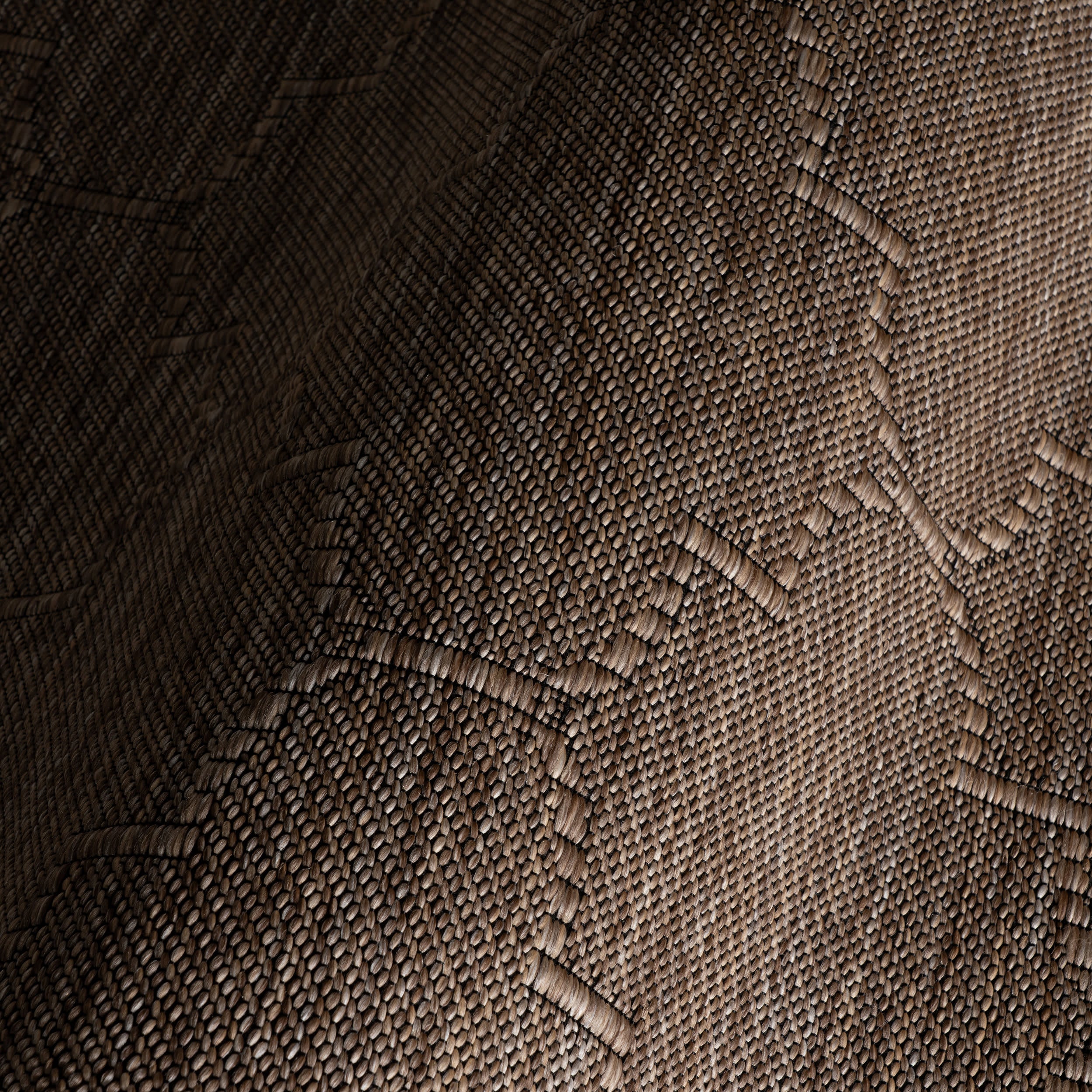 Noore Modern Trellis Indoor/Outdoor Rug | Brown - Image 3