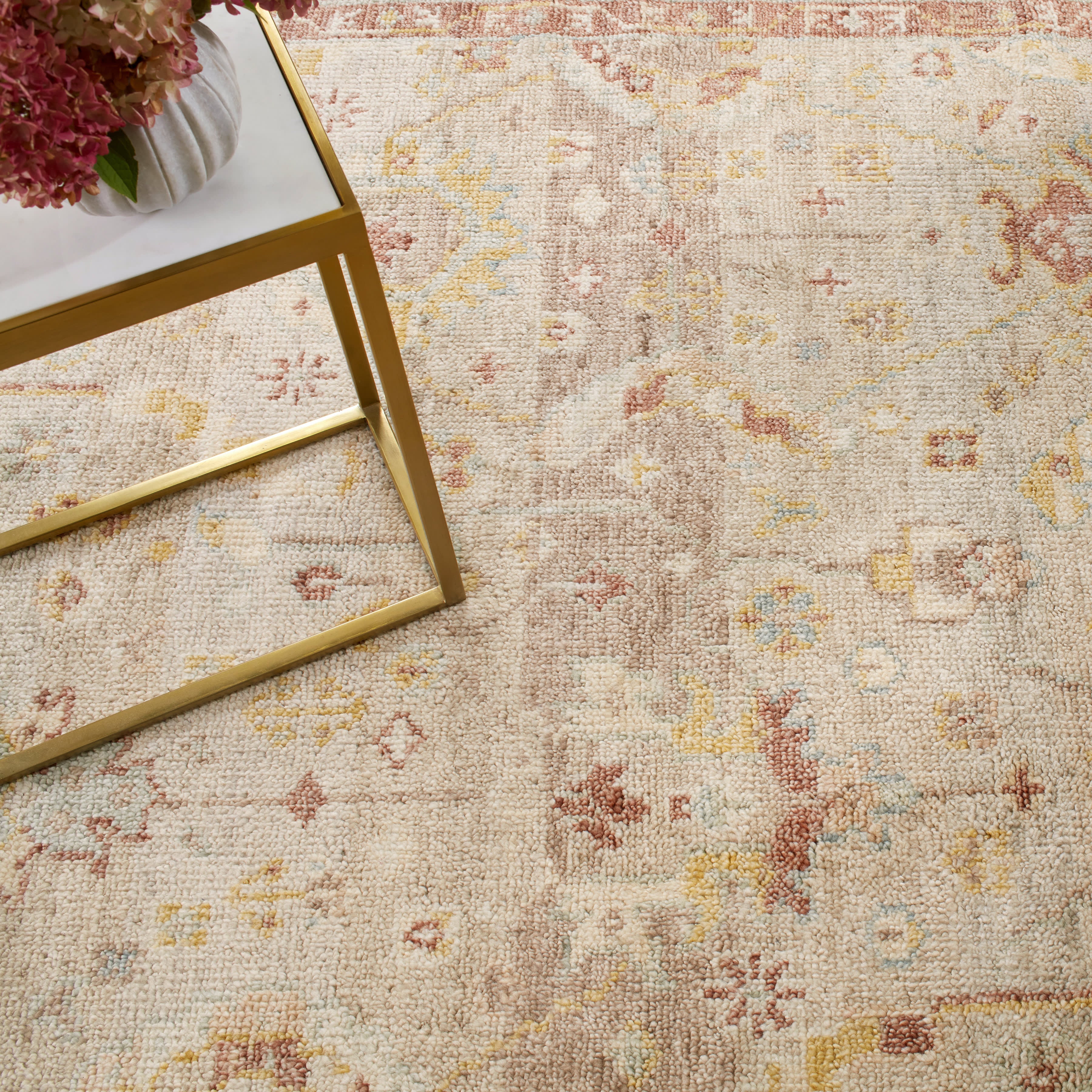 Nora Hand Knotted Wool Rug | Natural - Image 3