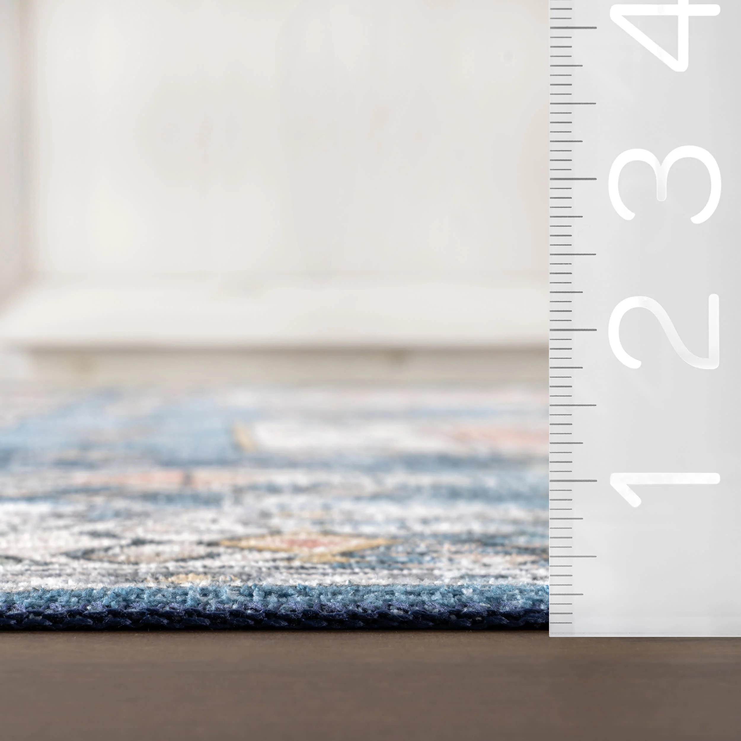 Nordic Emblems Spill Proof Washable Rug | Blue - Image 6