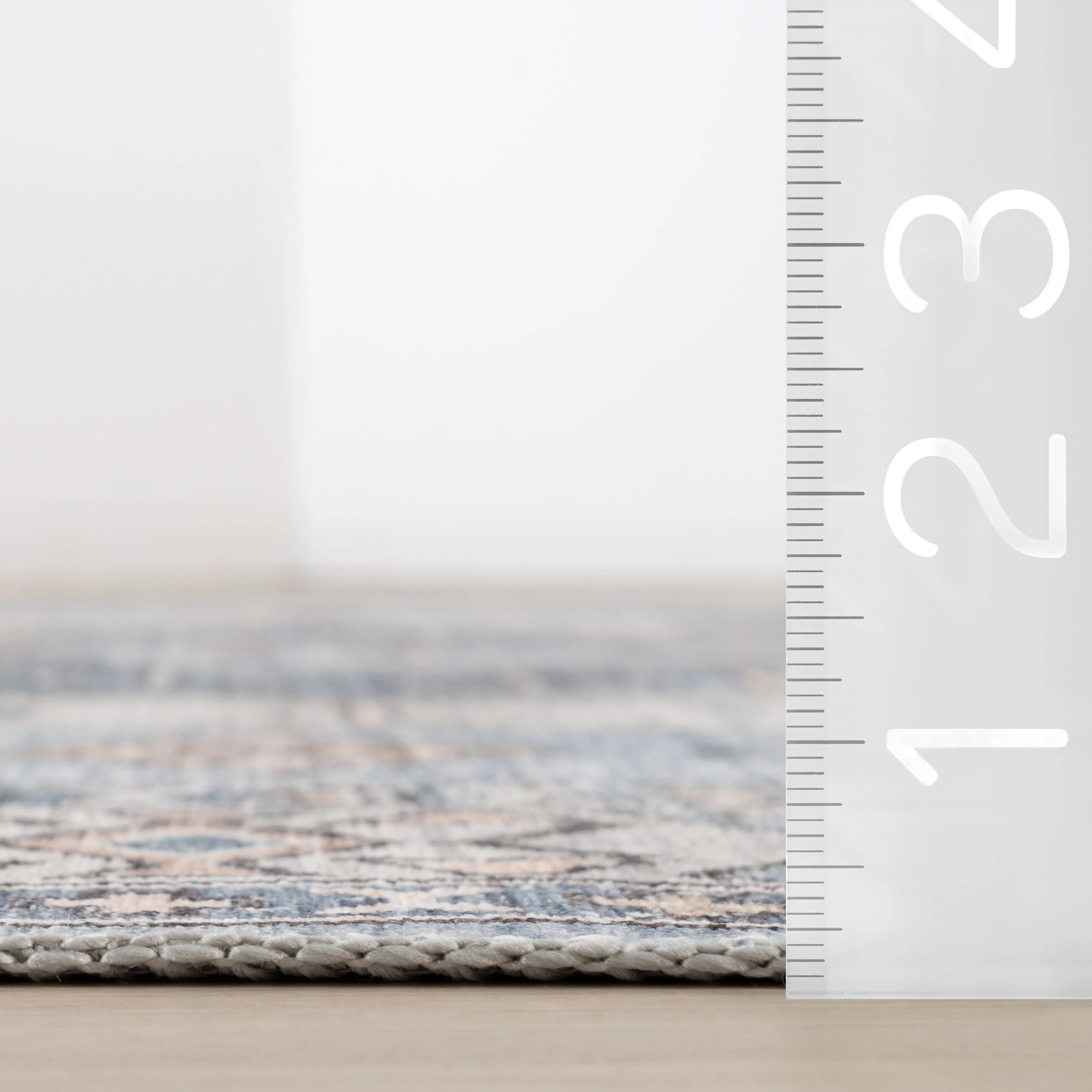 Nordic Emblems Spill Proof Washable Rug | Light Blue - Image 6