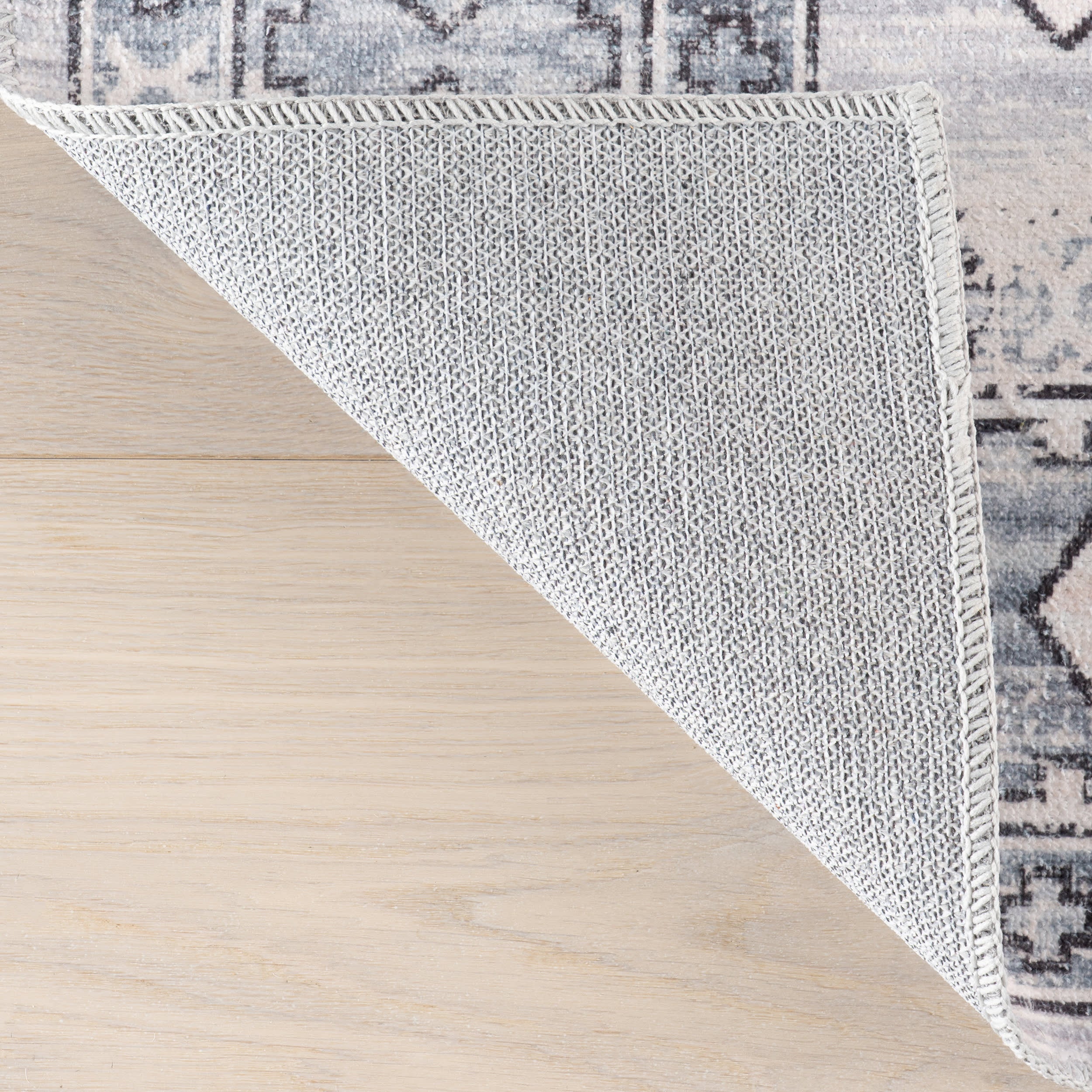 Nordic Emblems Spill Proof Washable Rug | Light Grey - Image 7