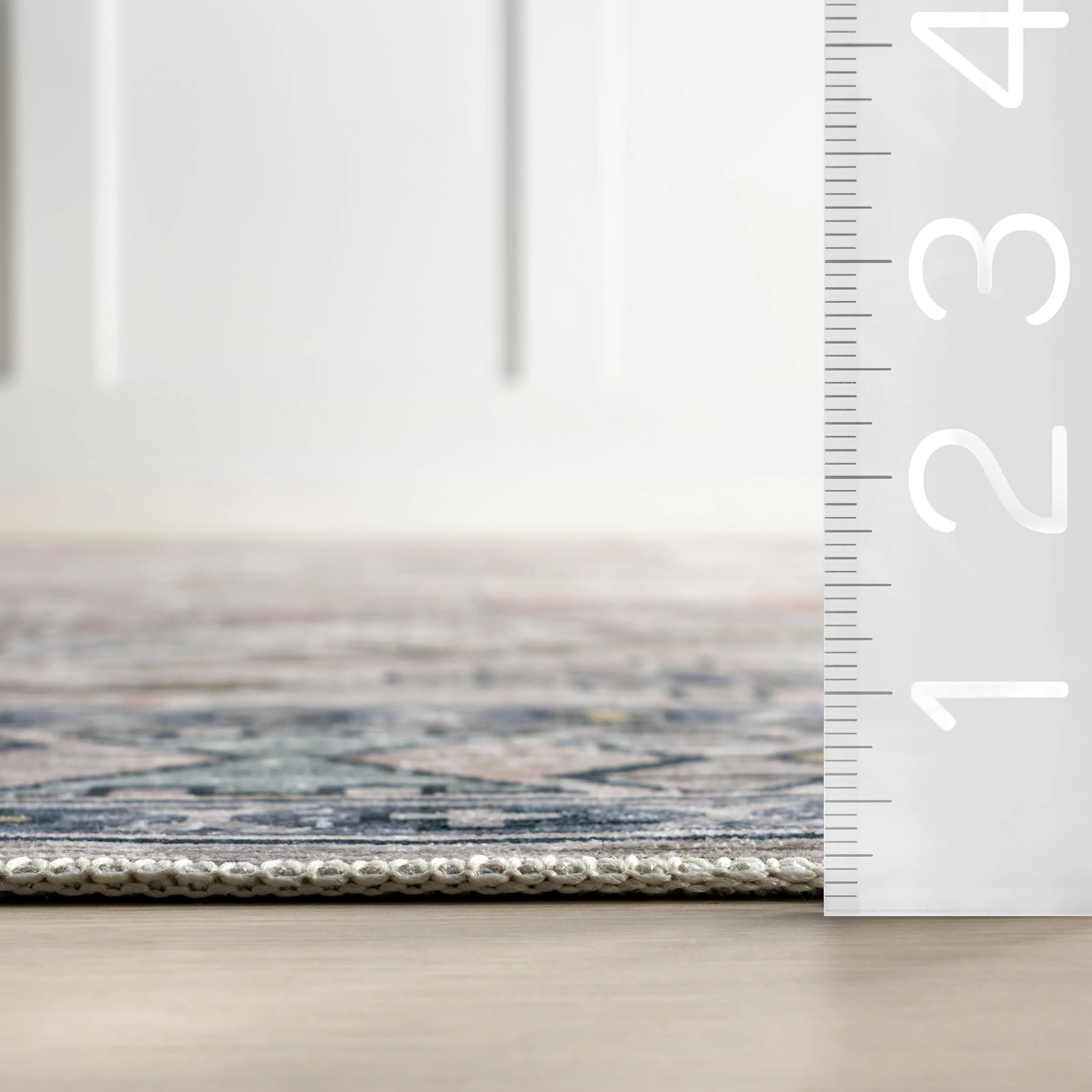 Nordic Emblems Spill Proof Washable Rug | Peach - Image 6