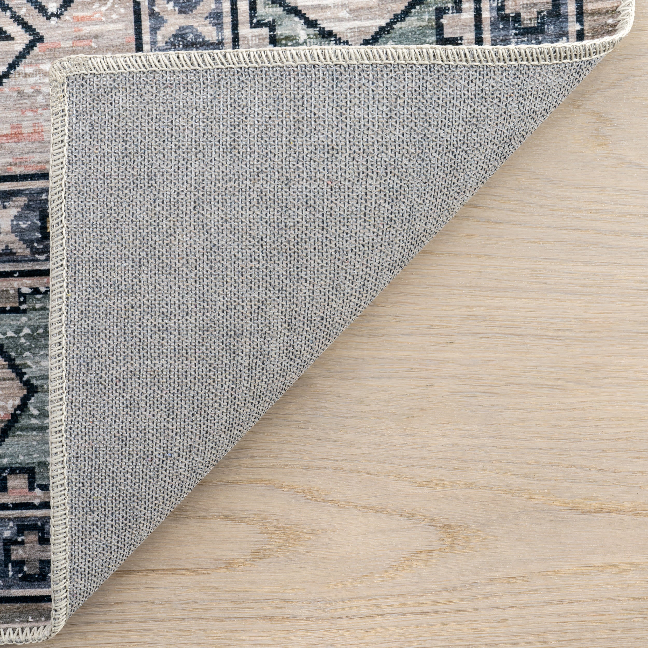 Nordic Emblems Spill Proof Washable Rug | Peach - Image 7