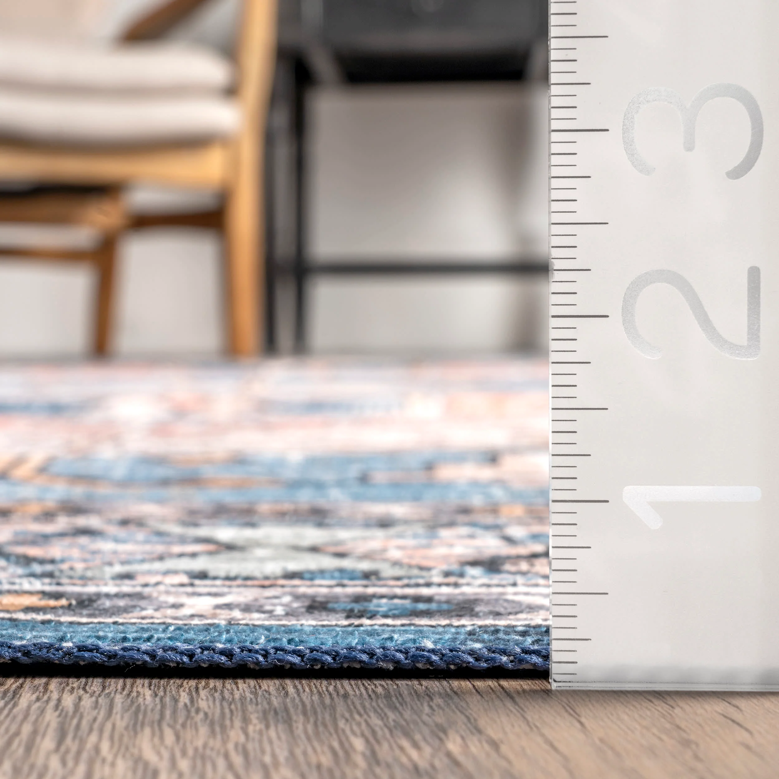 Nordic Emblems Washable Rug | Blue - Image 5