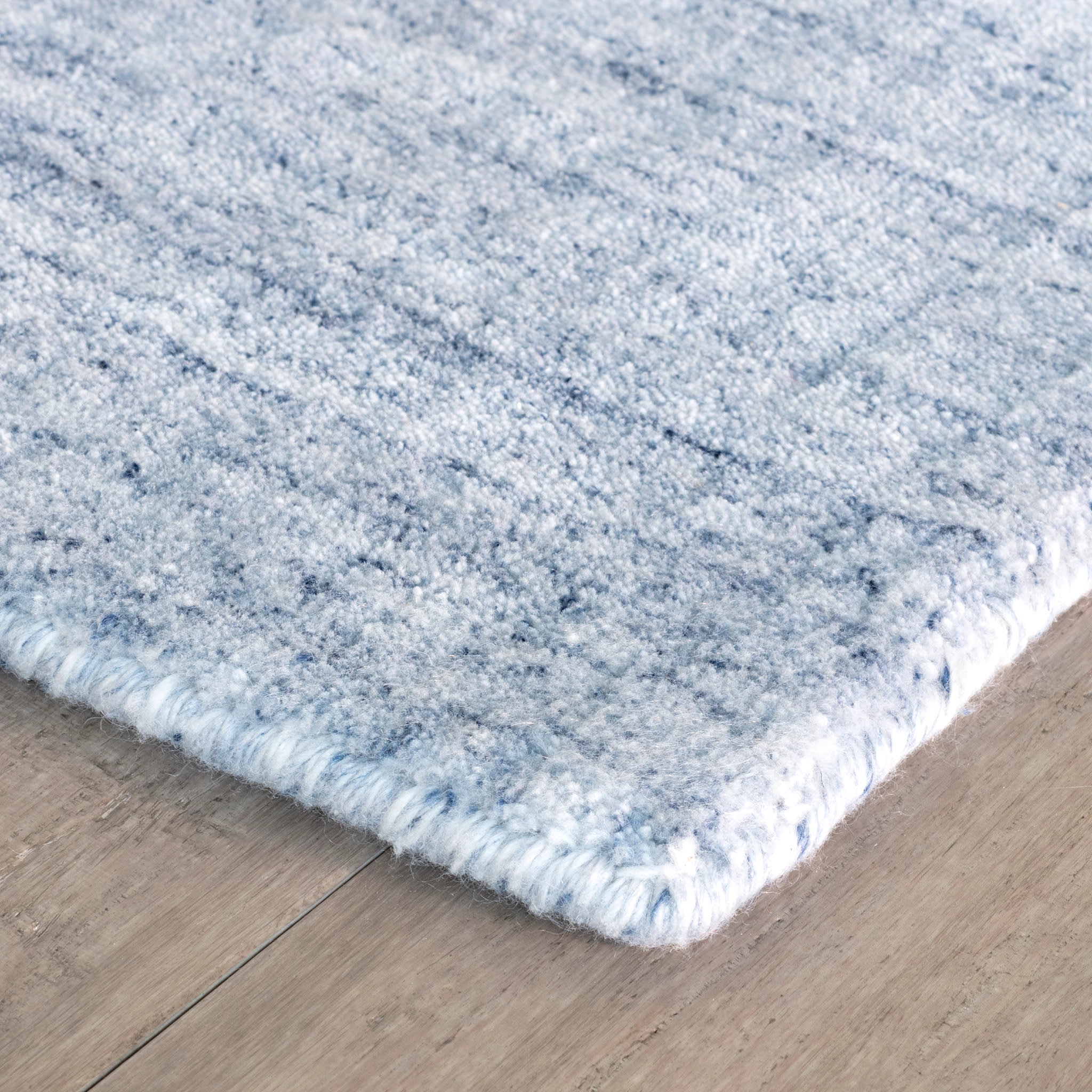 Nordic Hand Loom Knotted Performance Rug | Blue - Image 4