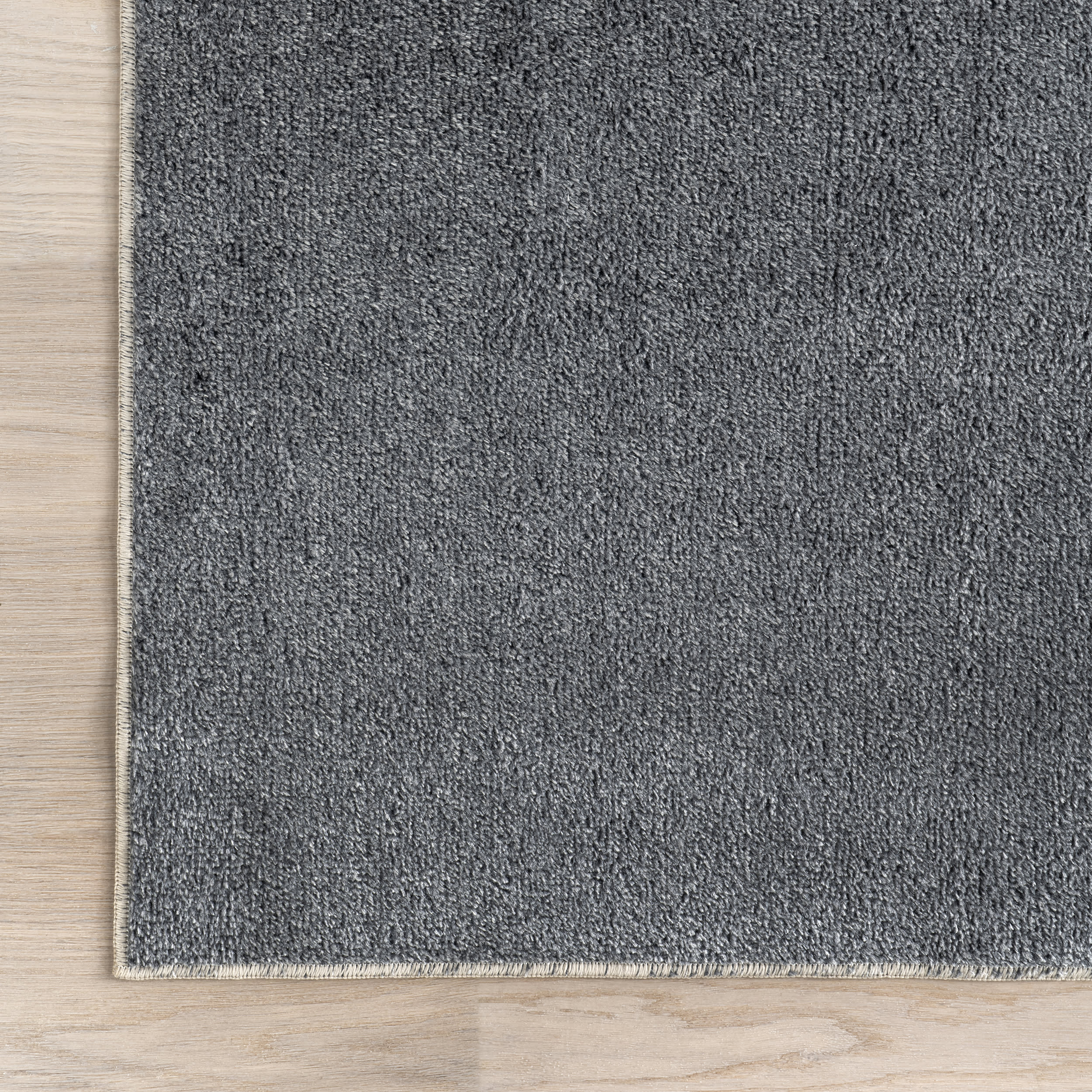 Nori Lustered Solid Washable Rug | Grey - Image 4