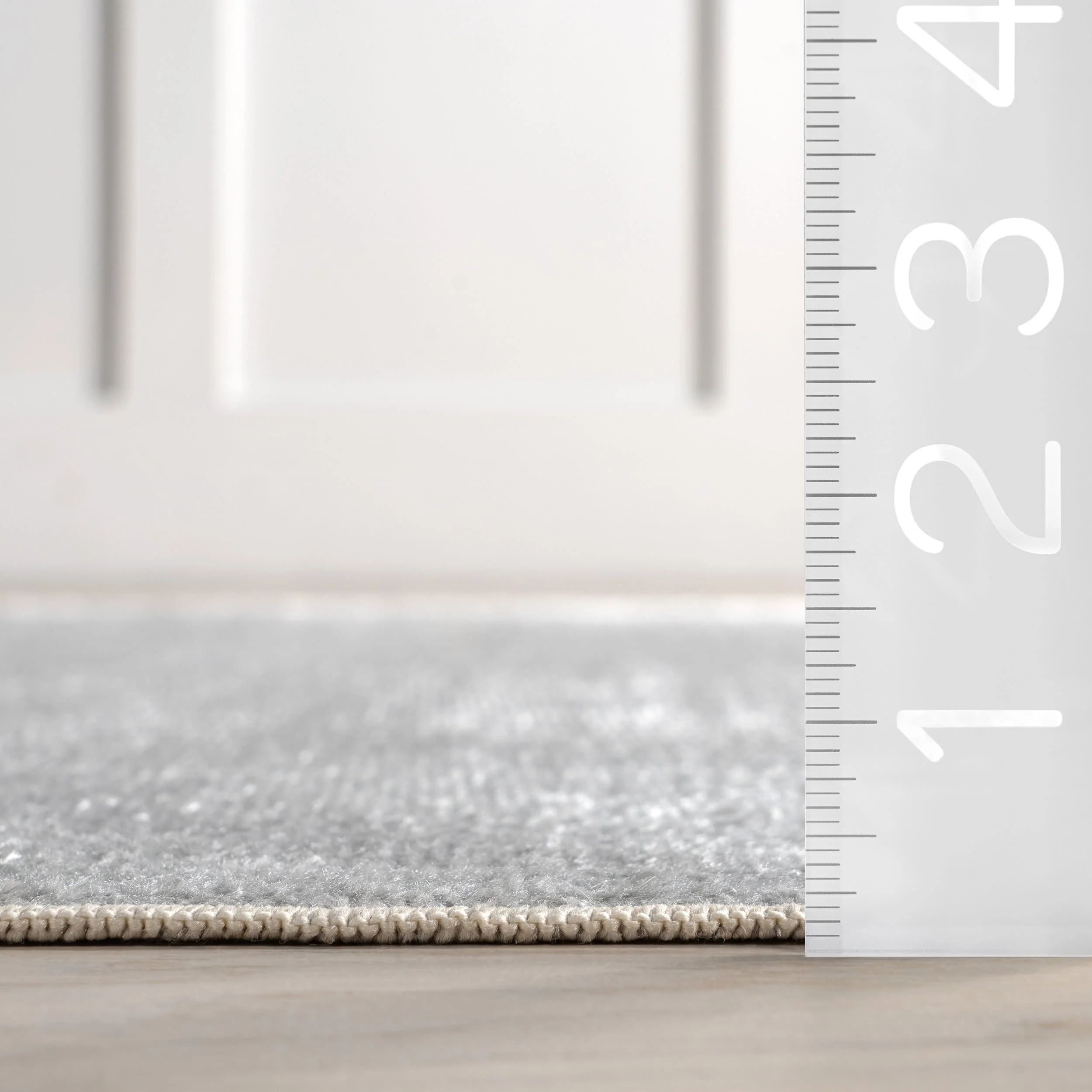 Nori Lustered Solid Washable Rug | Light Grey - Image 6