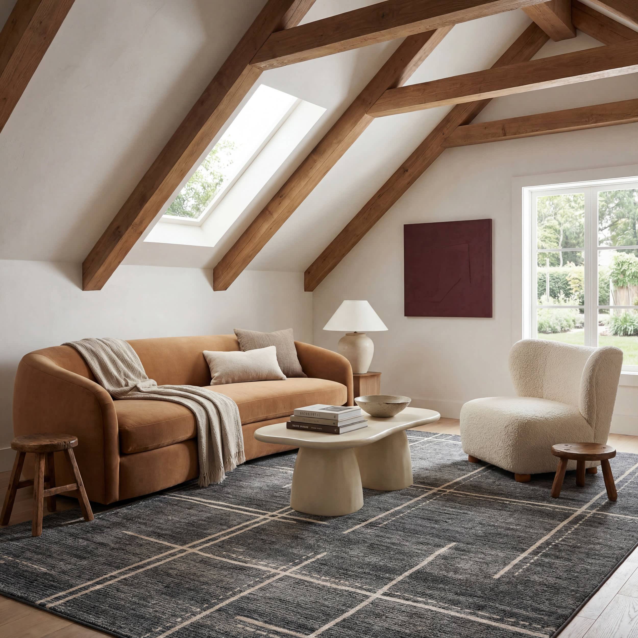 Noryn Abstract Washable Rug | Grey - Image 2