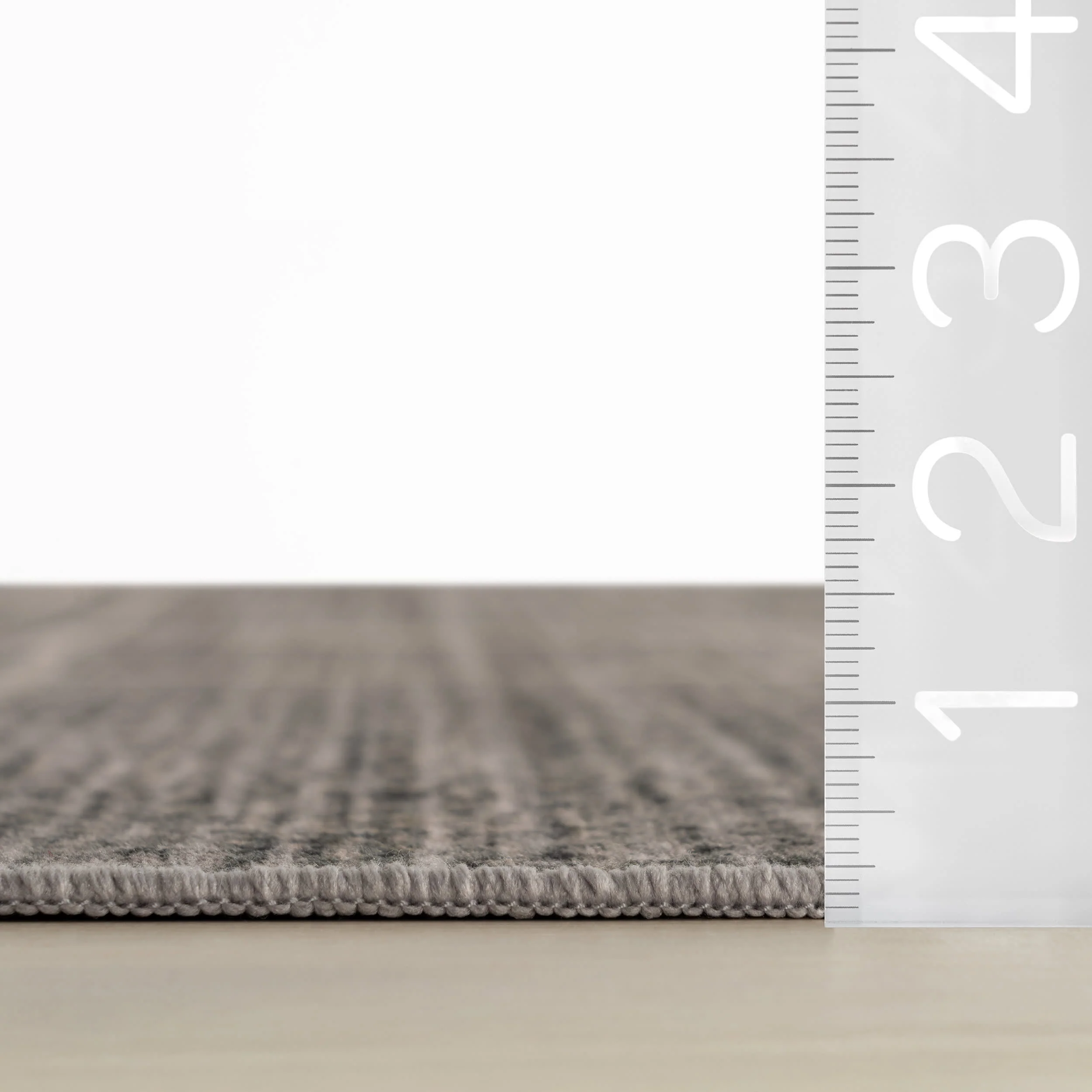 Noryn Abstract Washable Rug | Grey - Image 6