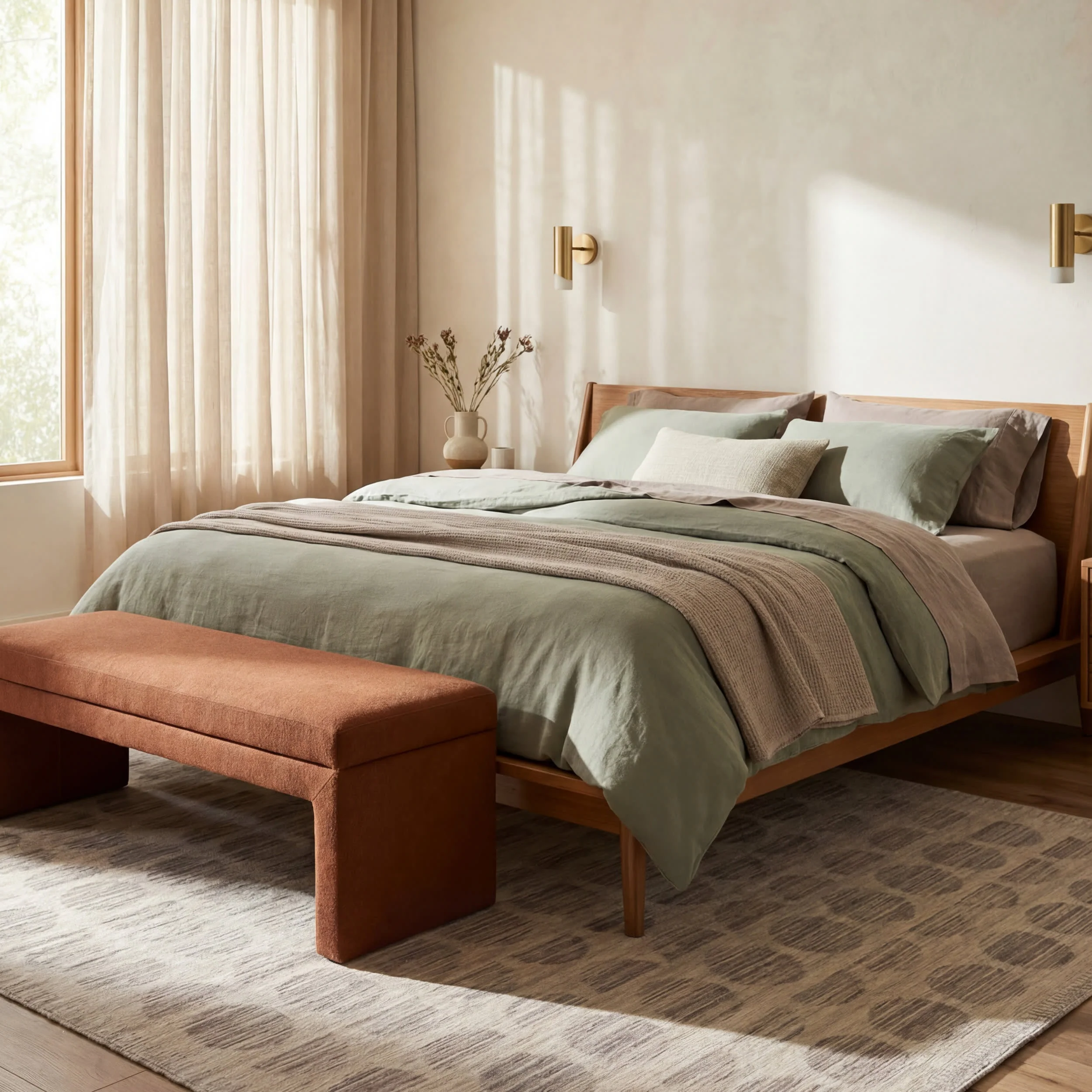 Nouran Modern Geometric Washable Rug | Brown - Image 10