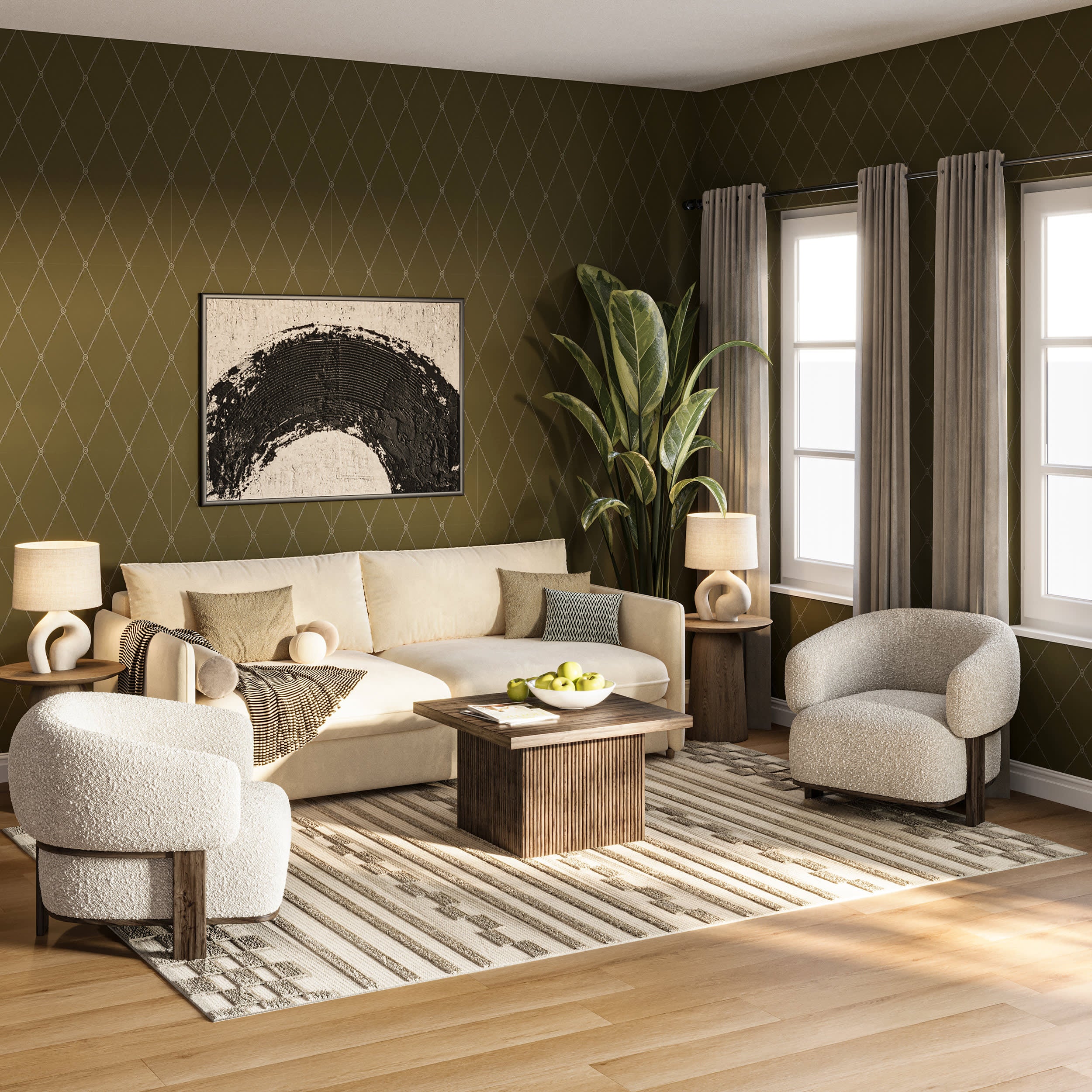 Nubi Bohemian Striped Hand Woven Rug | Grey - Image 7