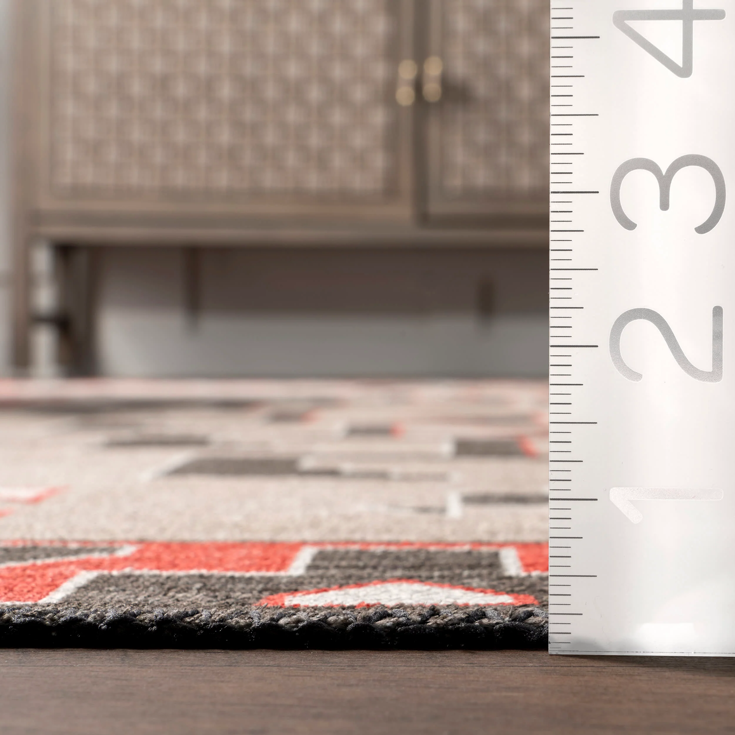 Nya Washable Symbols Rug | Brown - Image 5