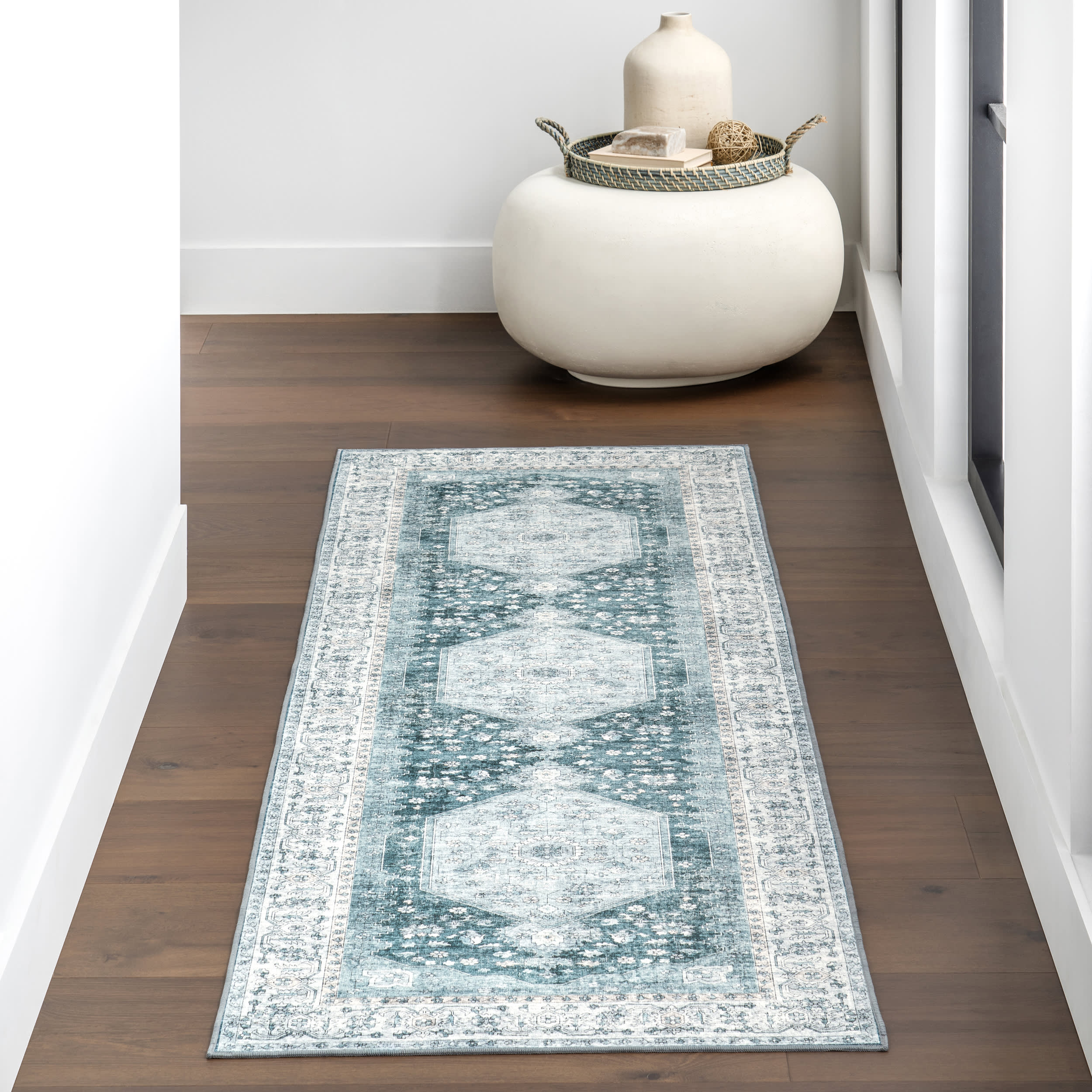 Nyomi Spill Proof Washable Rug | Green - Image 2