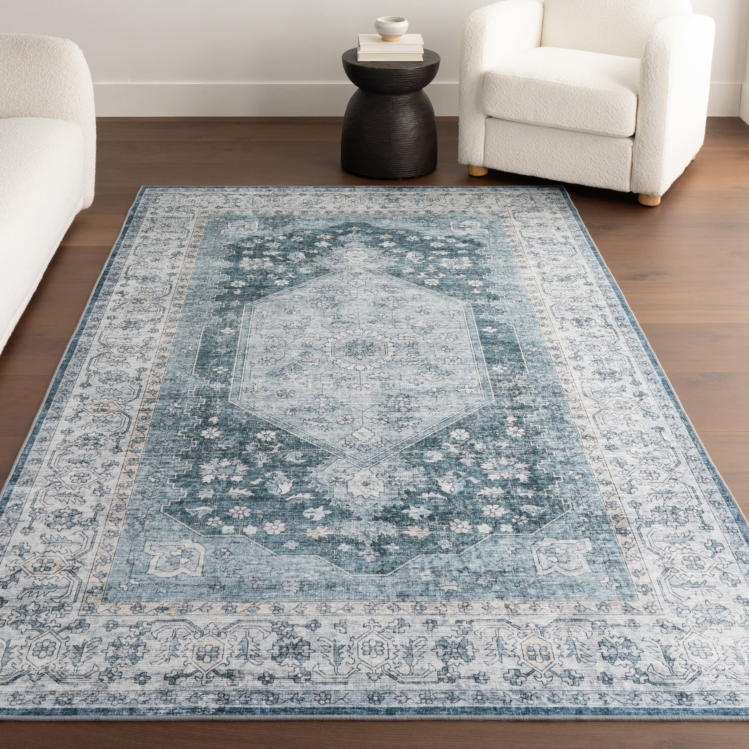 Nyomi Spill Proof Washable Rug | Green - Image 5