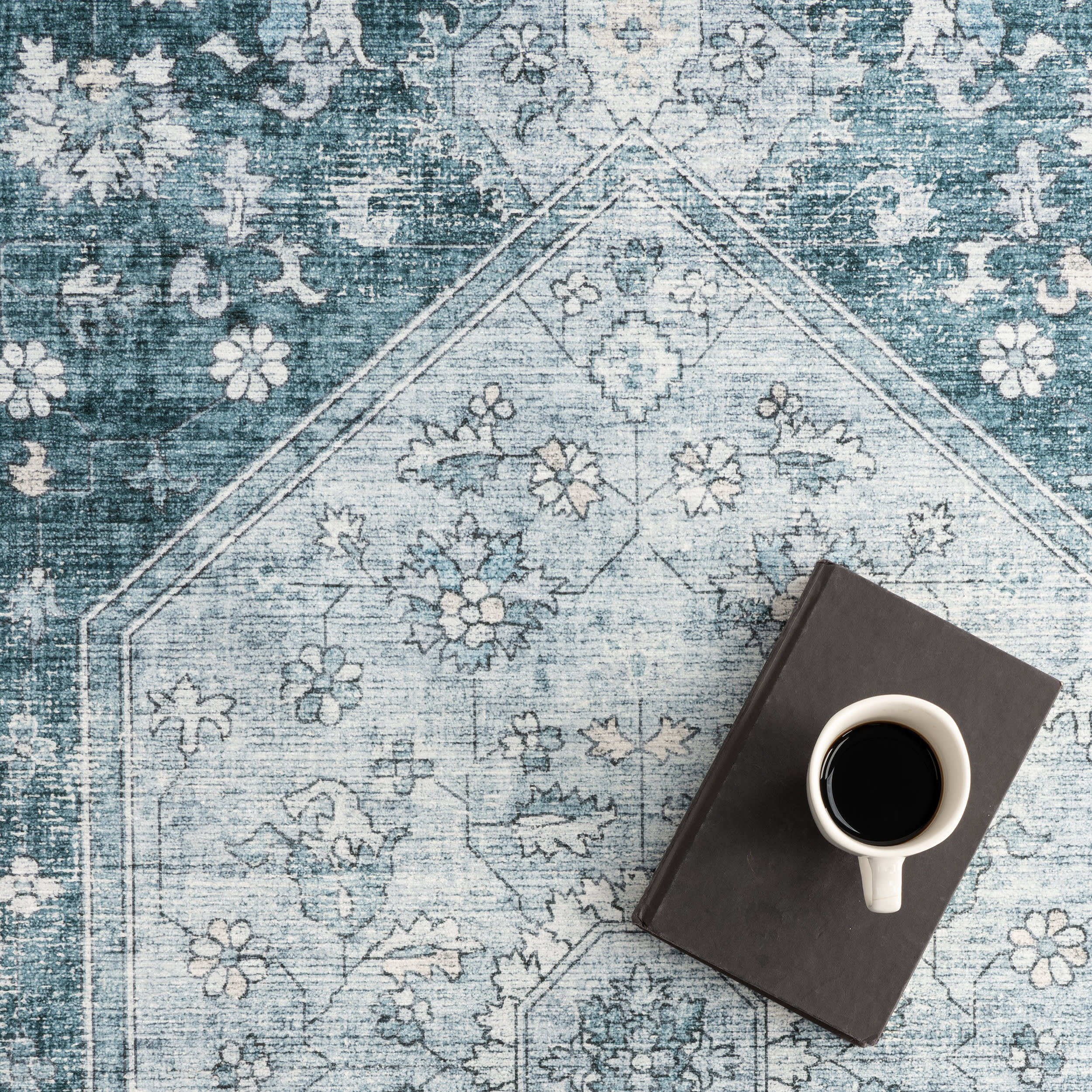 Nyomi Spill Proof Washable Rug | Green - Image 8