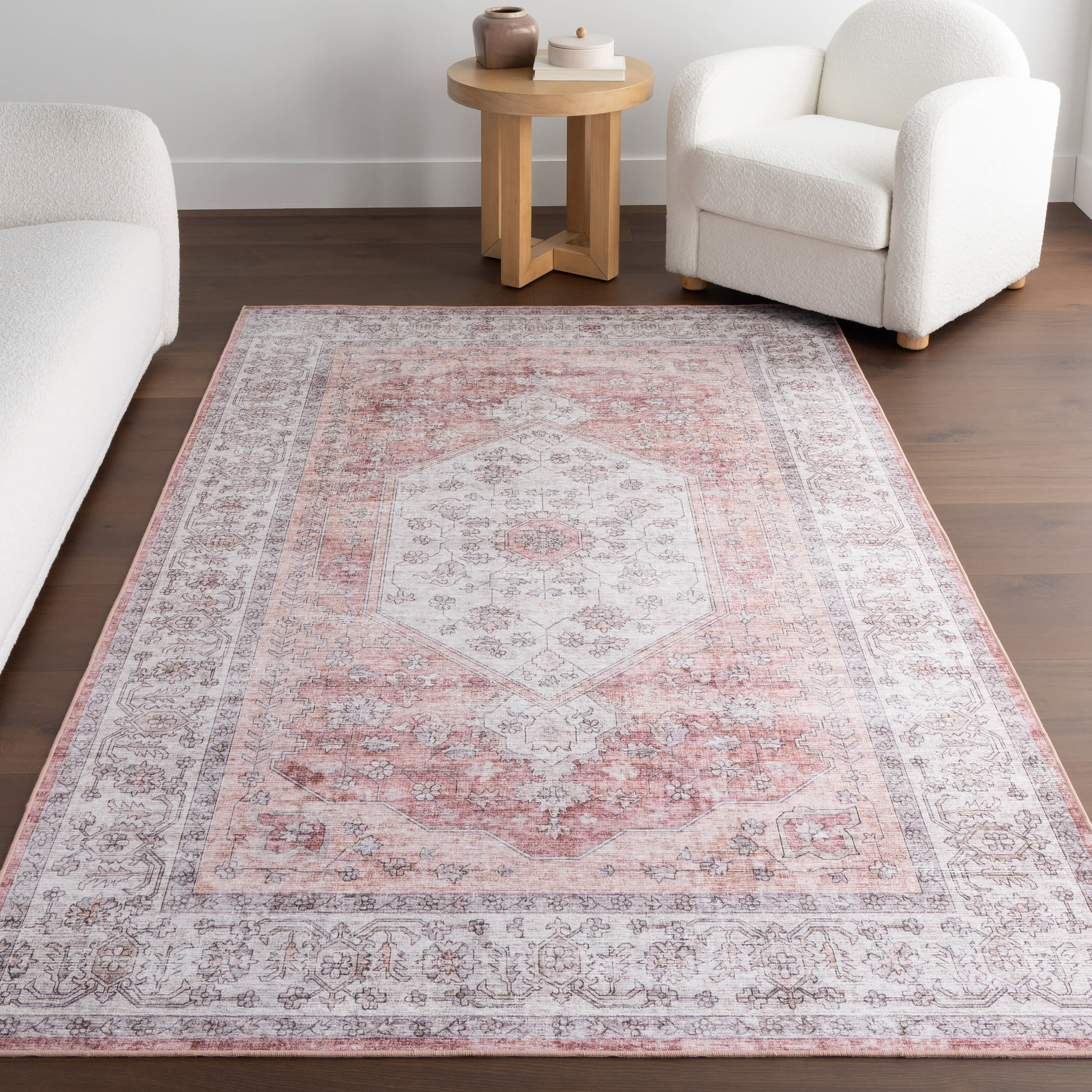 Nyomi Spill Proof Washable Rug | Ivory - Image 5
