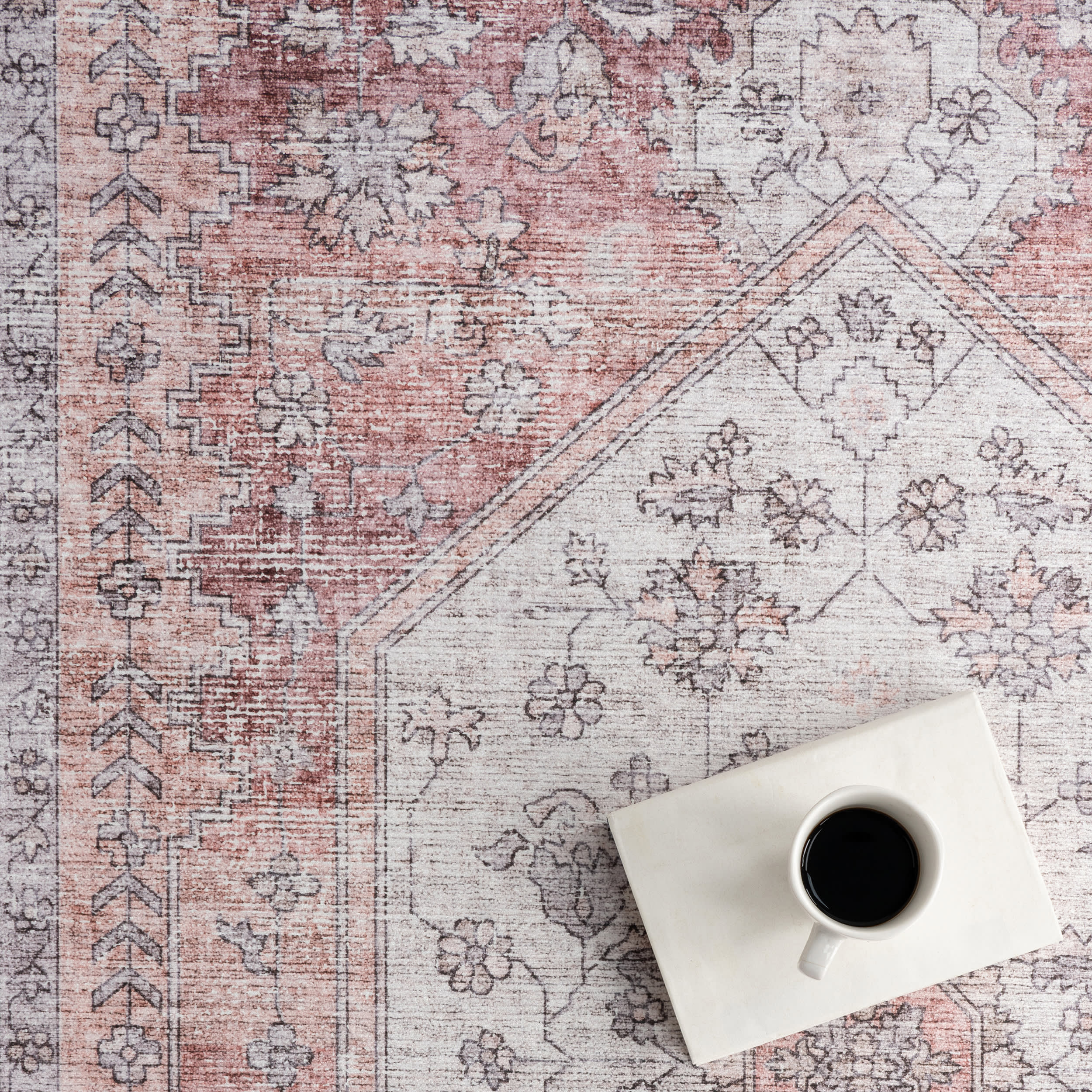 Nyomi Spill Proof Washable Rug | Ivory - Image 8