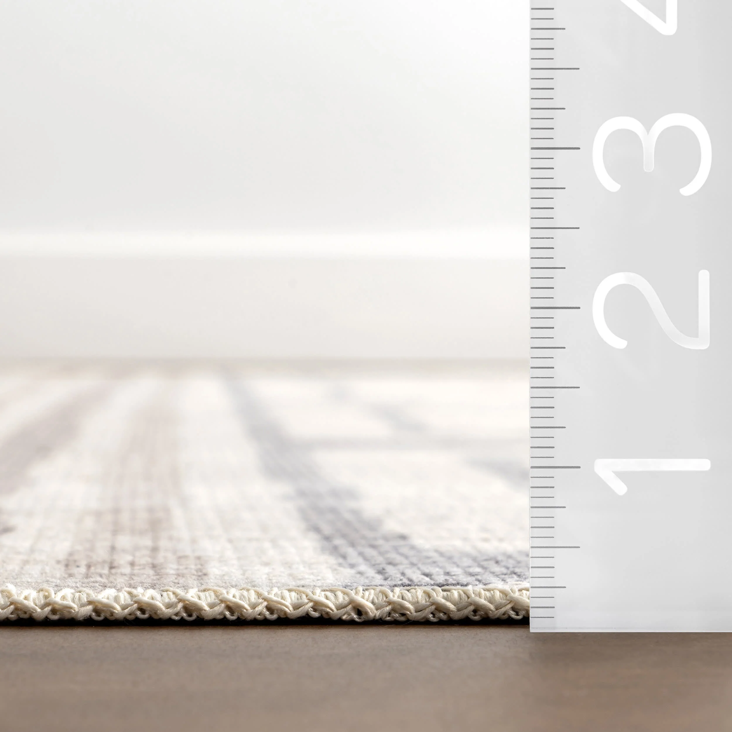 Nyra Groovy Washable Rug | Taupe - Image 6