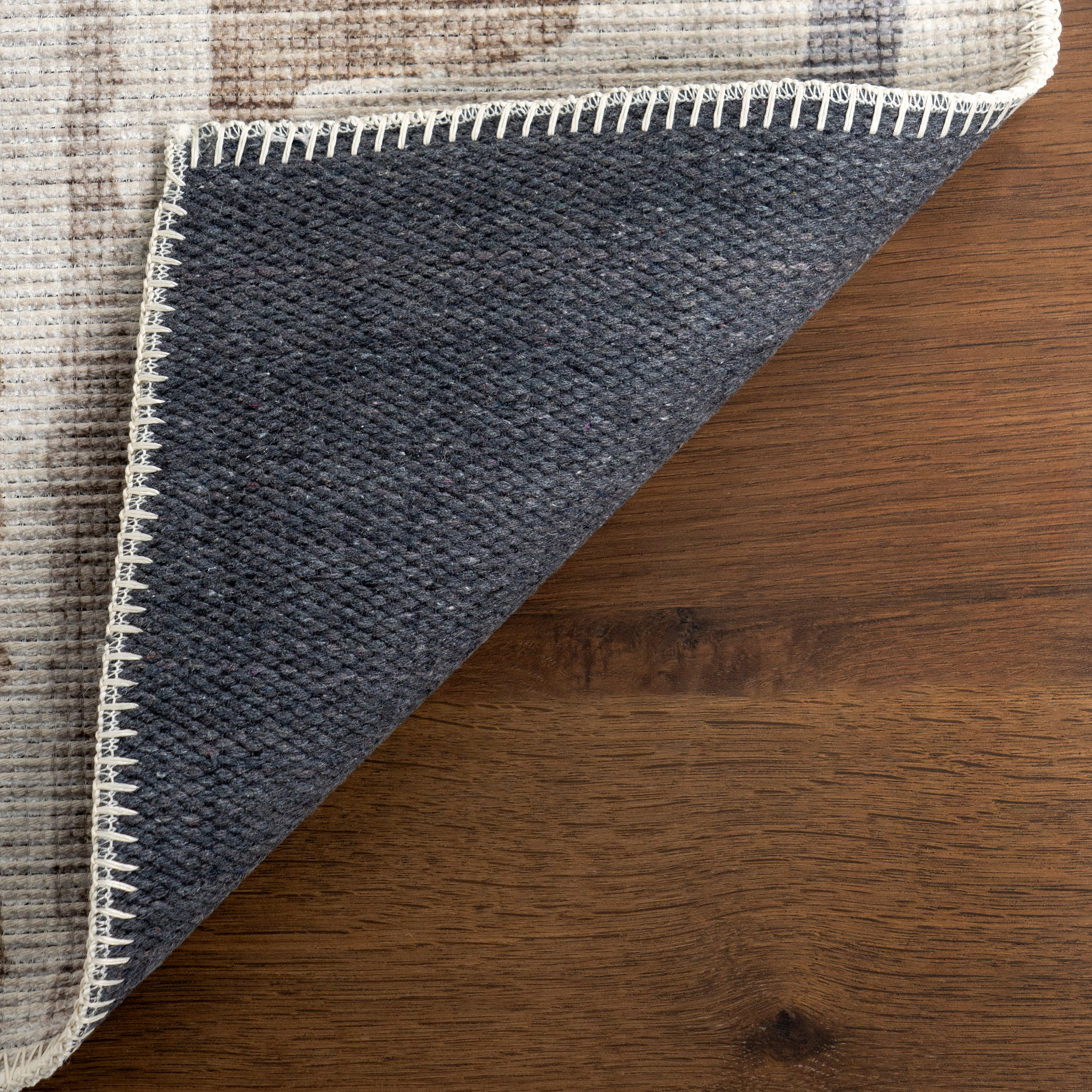 Nyra Groovy Washable Rug | Taupe - Image 7