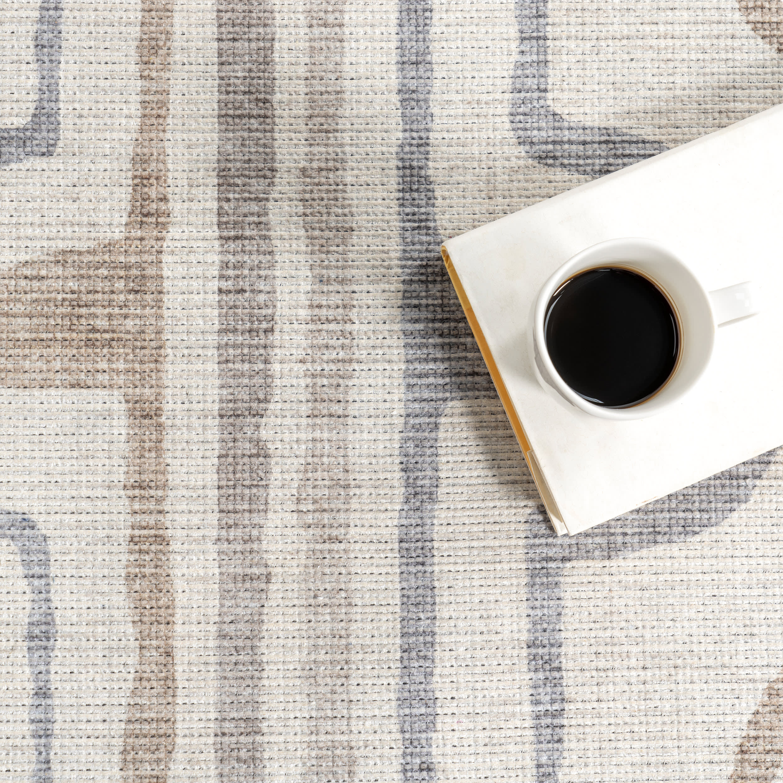 Nyra Groovy Washable Rug | Taupe - Image 8