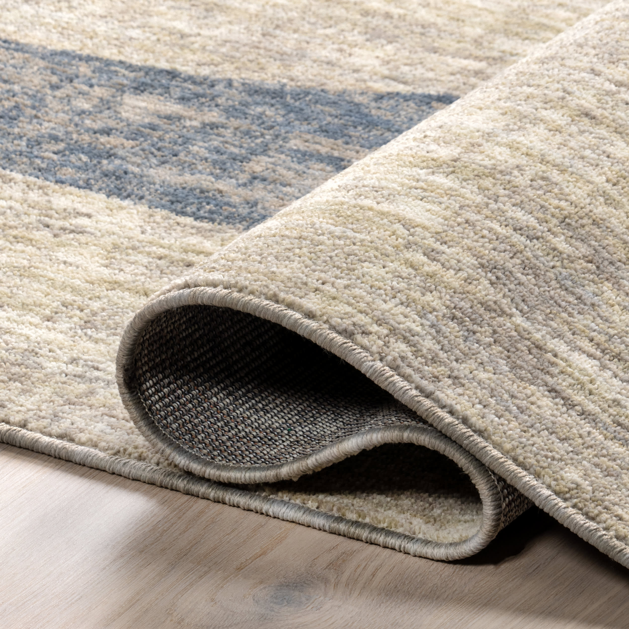 Nyra Mid-Century Modern Geometric Area Rug | Blue - Image 8