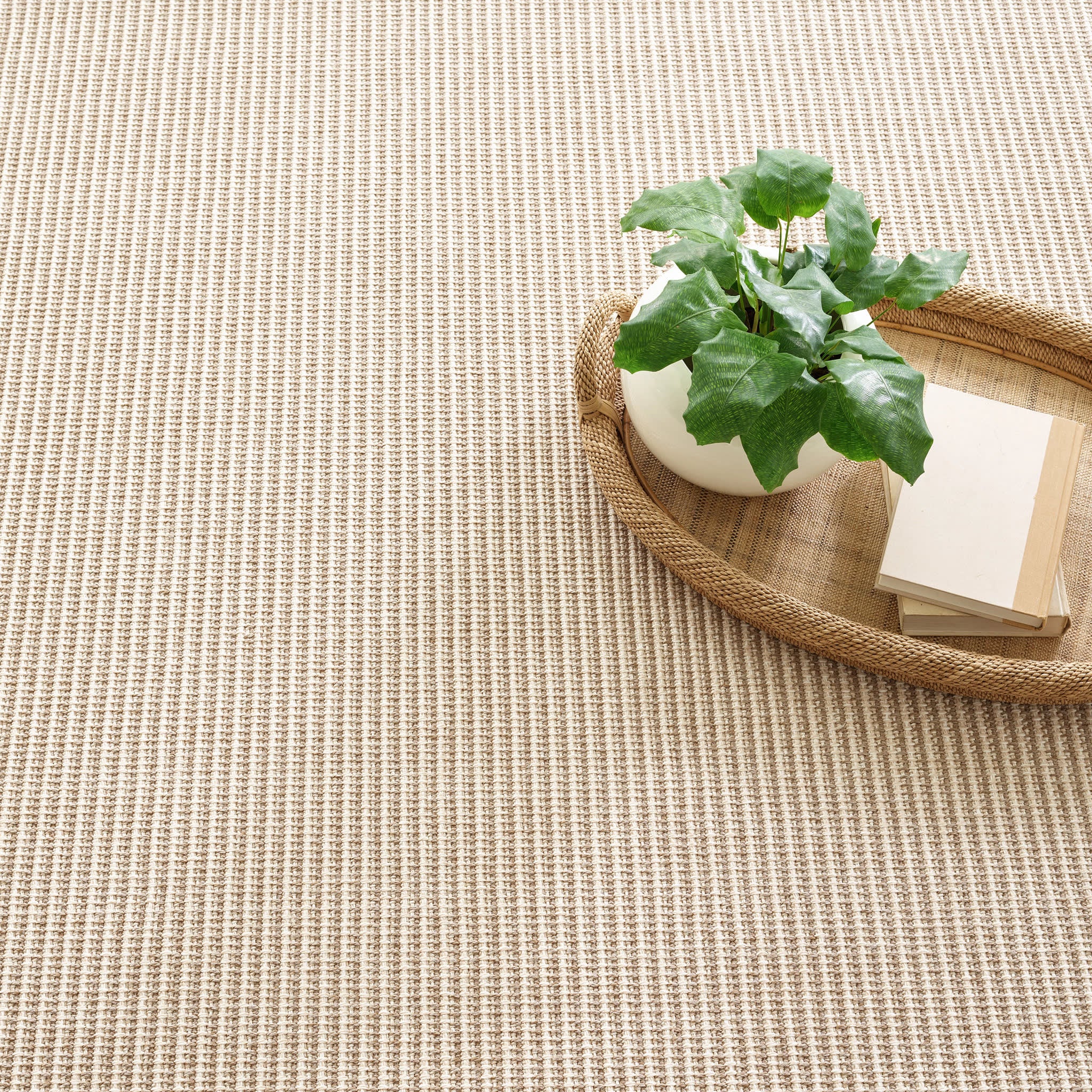 Oak Grove Woven Indoor/Outdoor Custom Rug | Khaki - Image 3