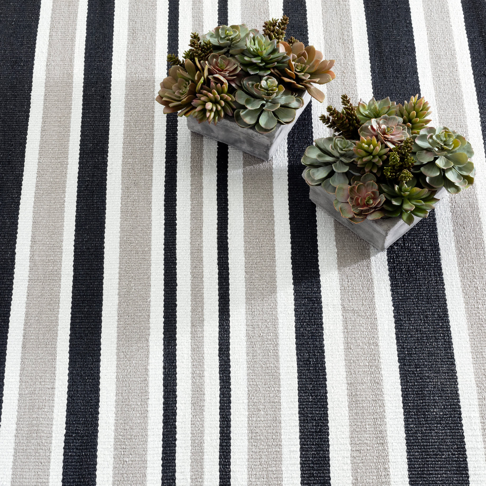 Oakley Stripe Handwoven Indoor/Outdoor Rug | Neutral - Image 3