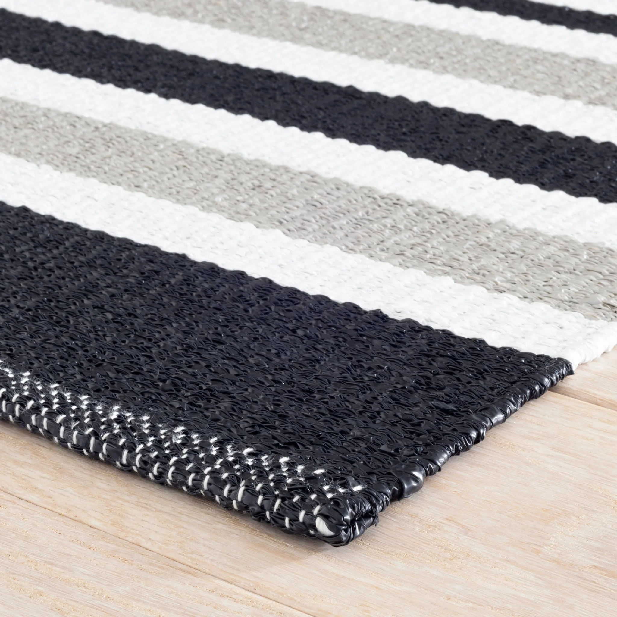 Oakley Stripe Handwoven Indoor/Outdoor Rug | Neutral - Image 4