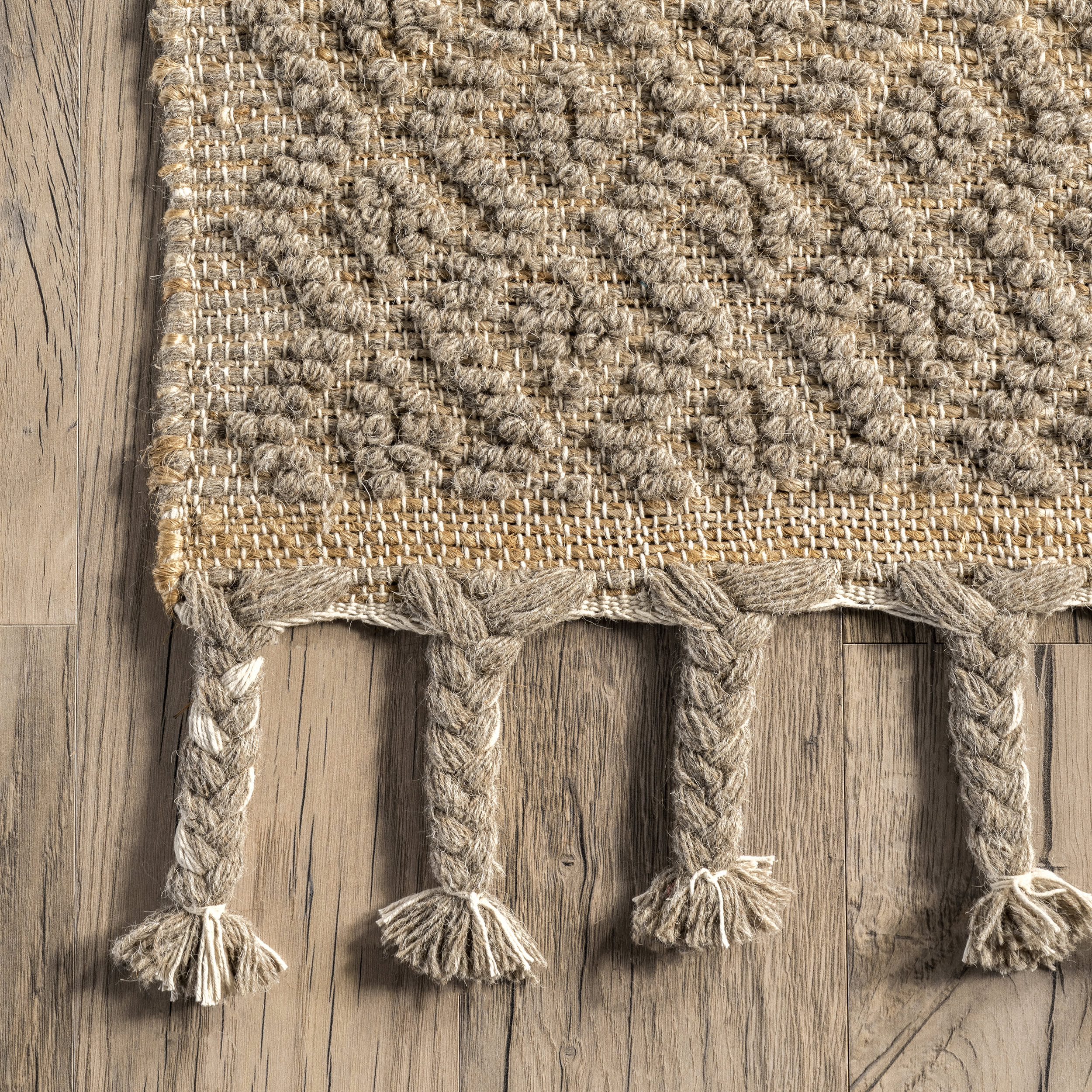 Oaklynn Wool-Blend Trellis Rug | Natural - Image 3