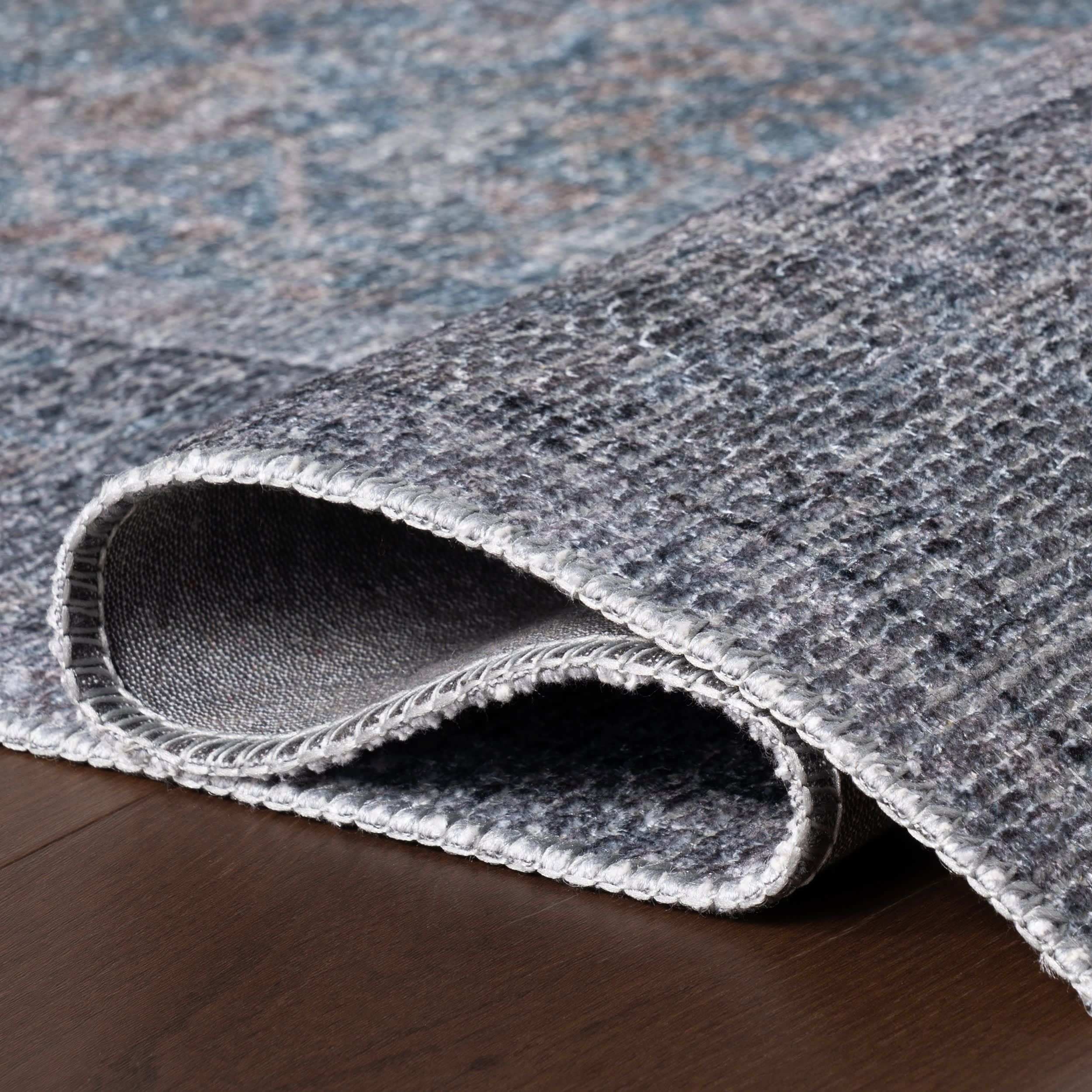 Odelia Vintage & Distressed Washable Rug | Blue - Image 11