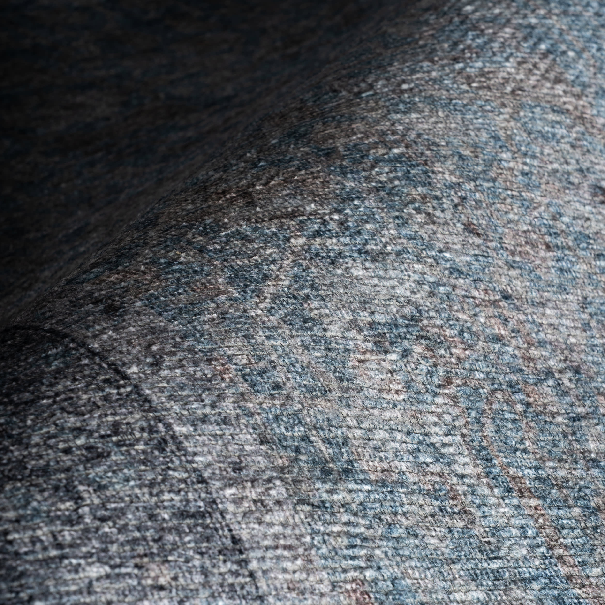 Odelia Vintage & Distressed Washable Rug | Blue - Image 3