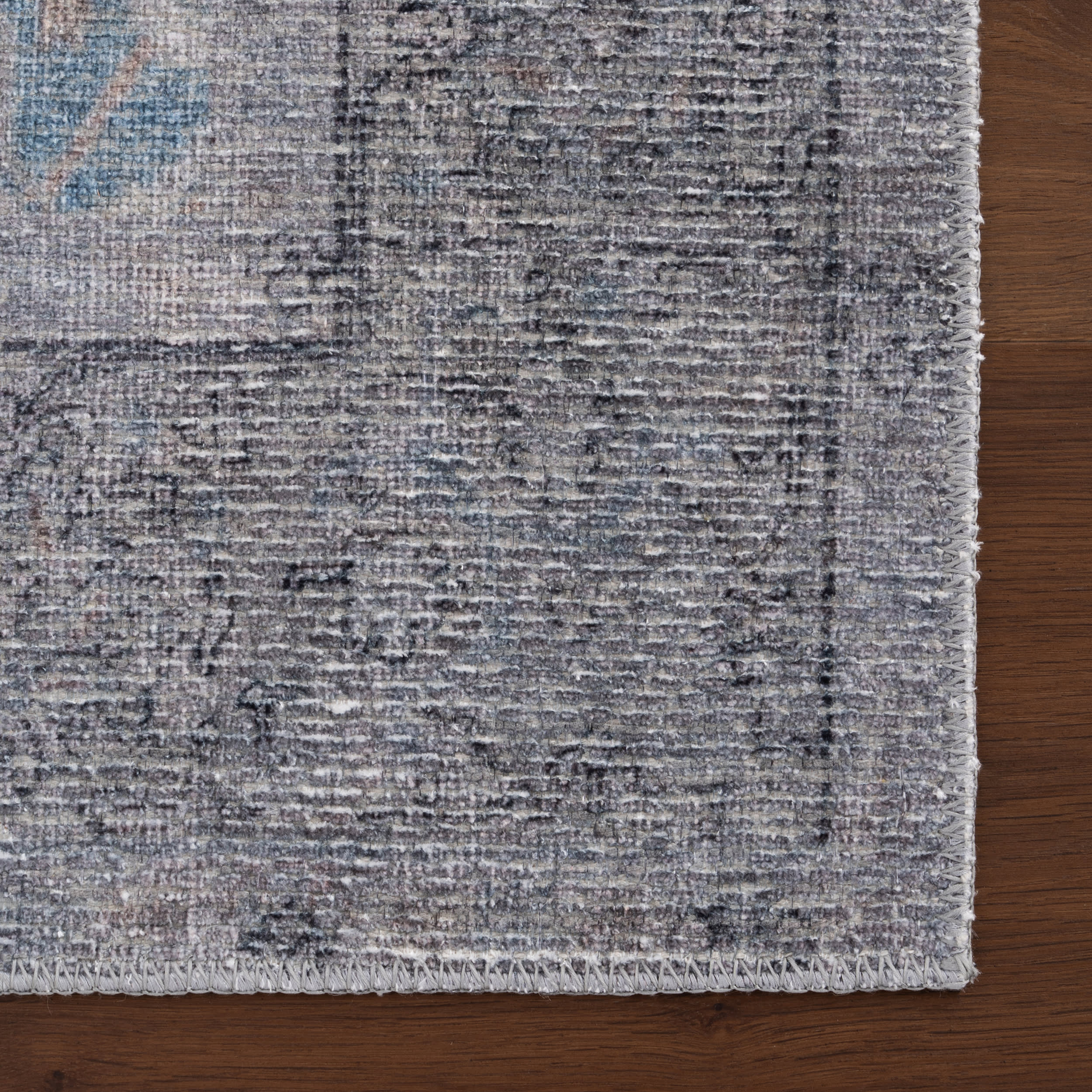 Odelia Vintage & Distressed Washable Rug | Blue - Image 4