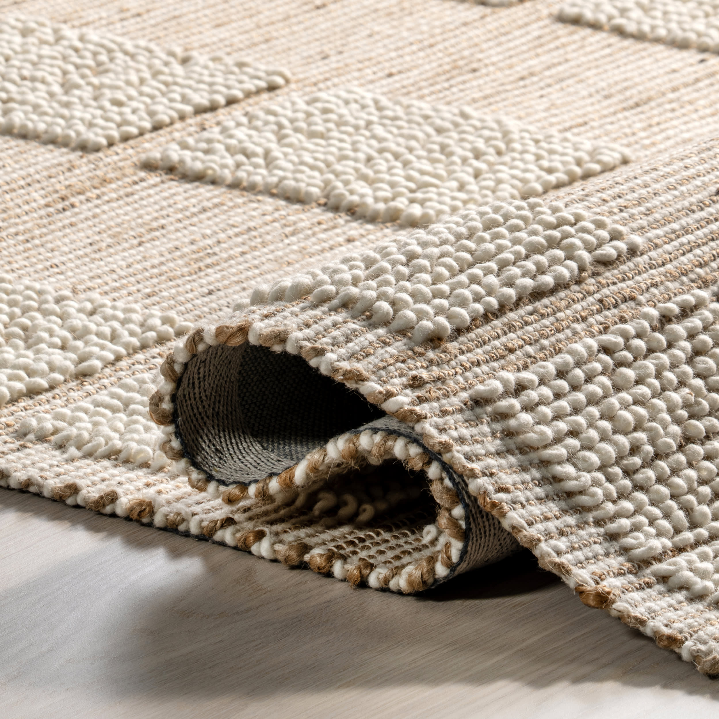 Oden Textured Jute and Wool Rug | Ivory - Image 6