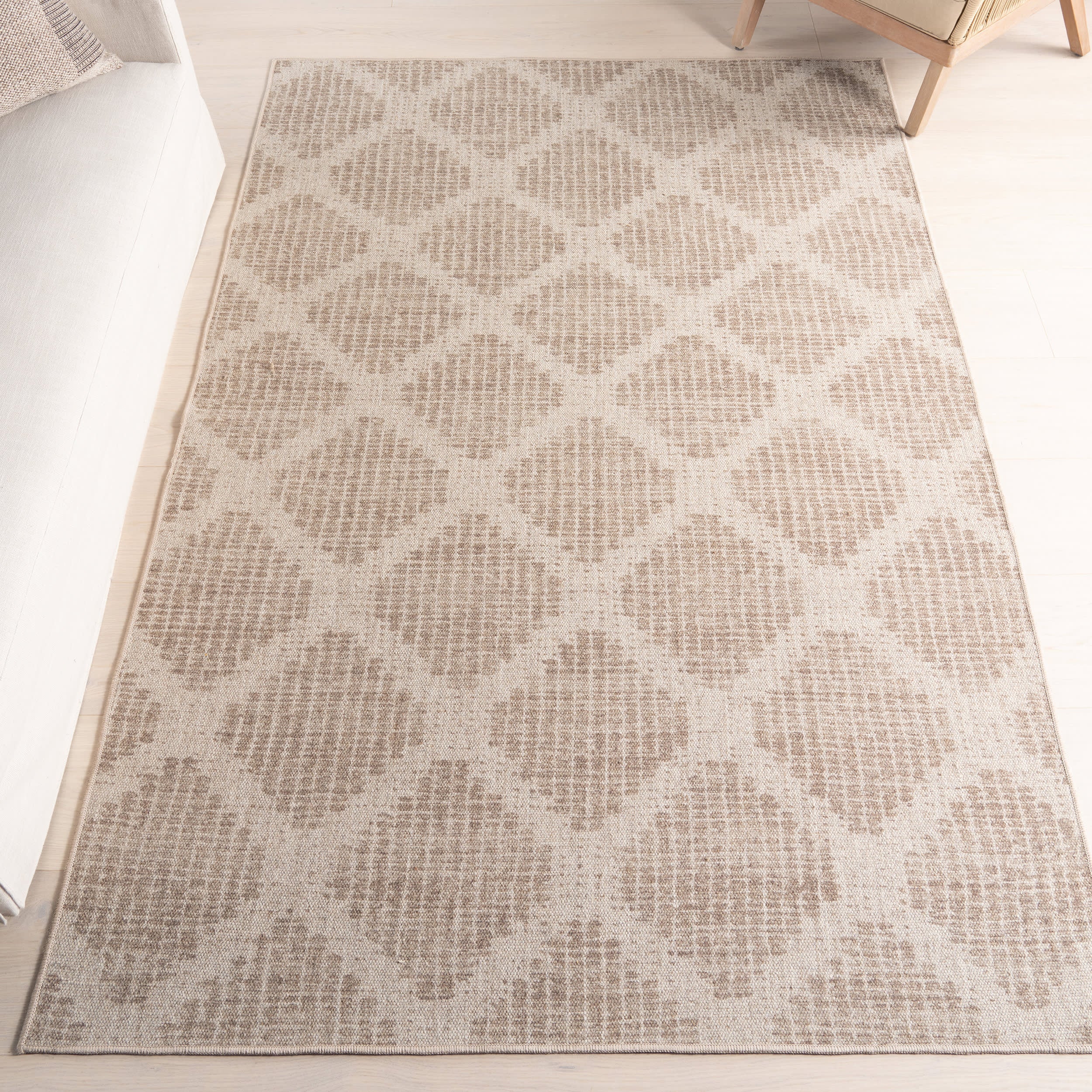 Odessa Trellis Washable Rug | Brown - Image 2