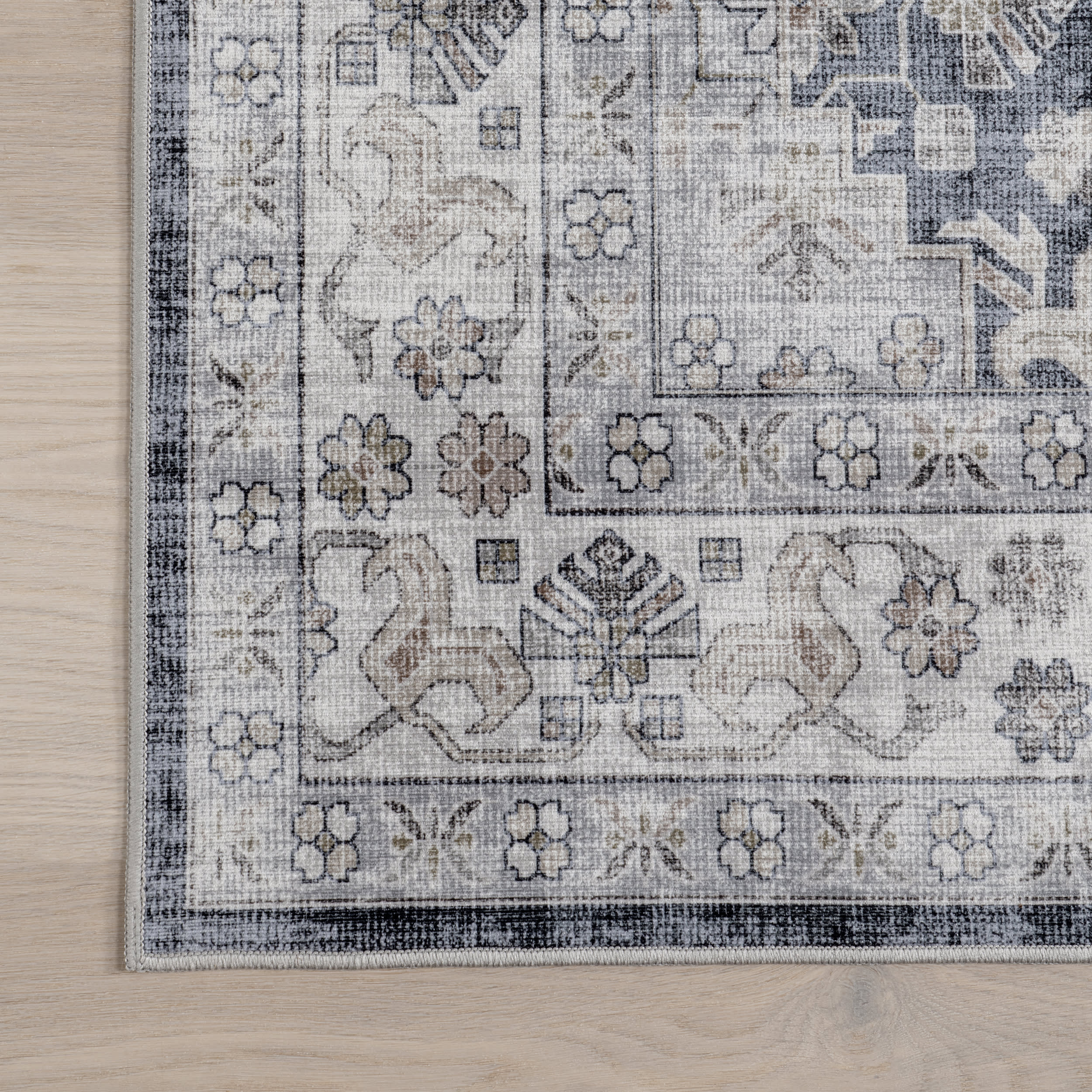 Odette Spill Proof Washable Rug | Blue Grey - Image 3