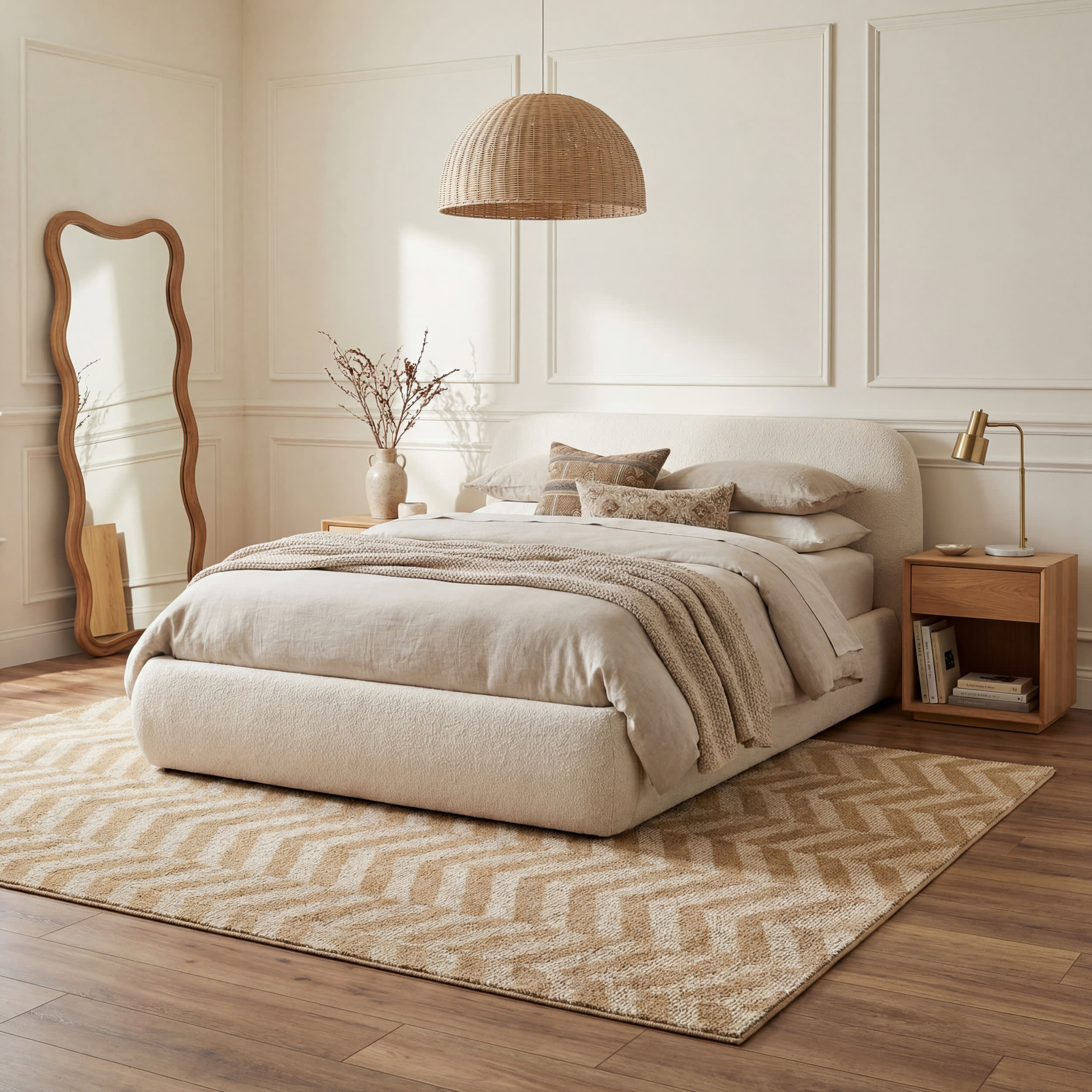 Offsetter Modern Striped Rug | Tan - Image 10