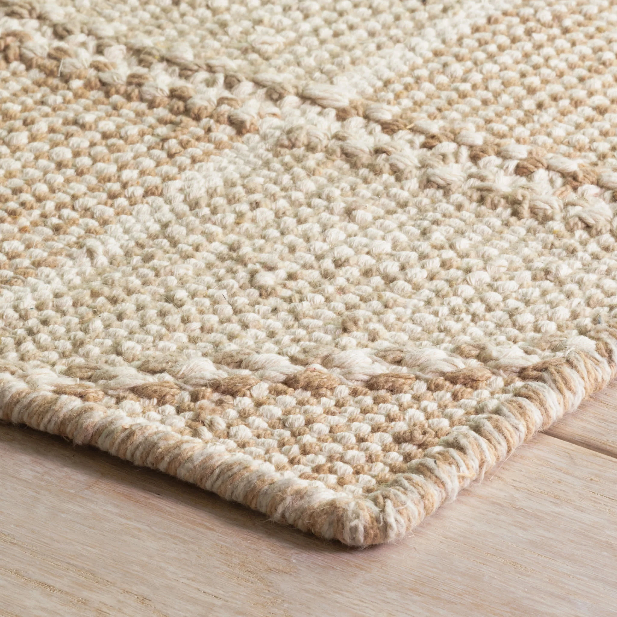 Ojai Hand Loom Knotted Cotton Rug | Wheat - Image 5