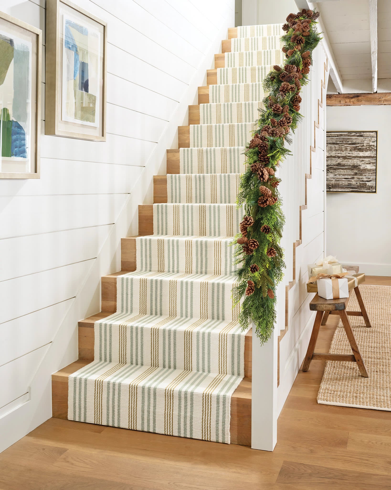 Olive Branch Handwoven Cotton Rug | Neutral - Image 3
