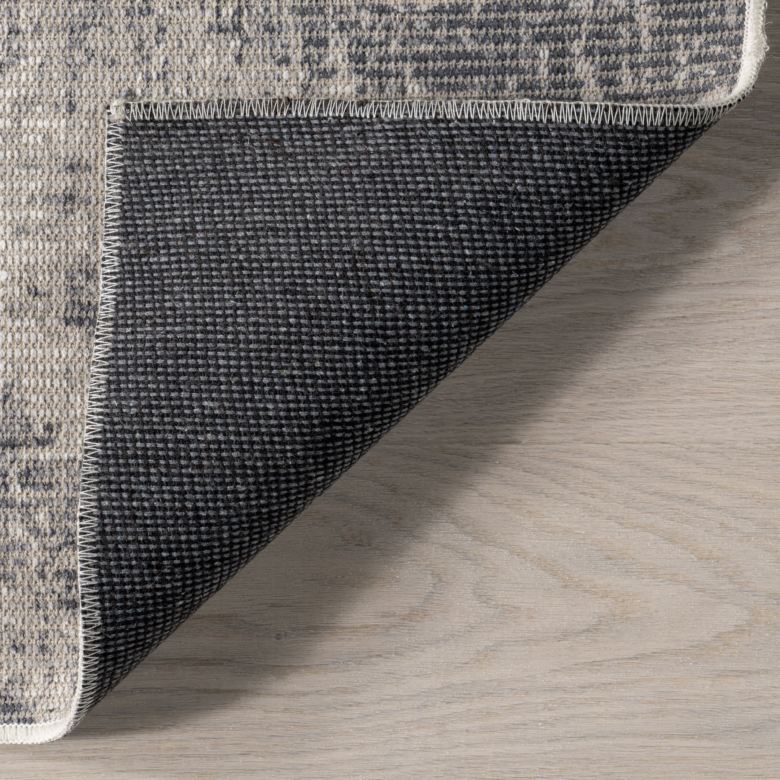 Olivie Modern Abstract Washable Rug | Grey - Image 5