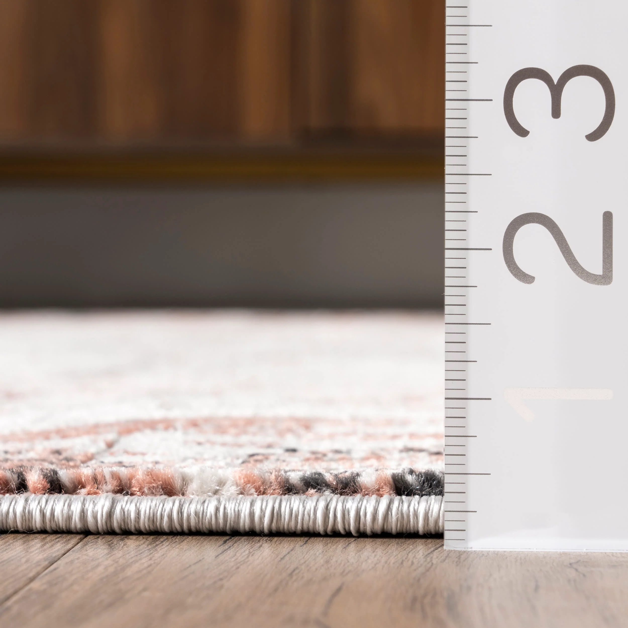 Ollie Vintage Fringe Rug | Beige - Image 5