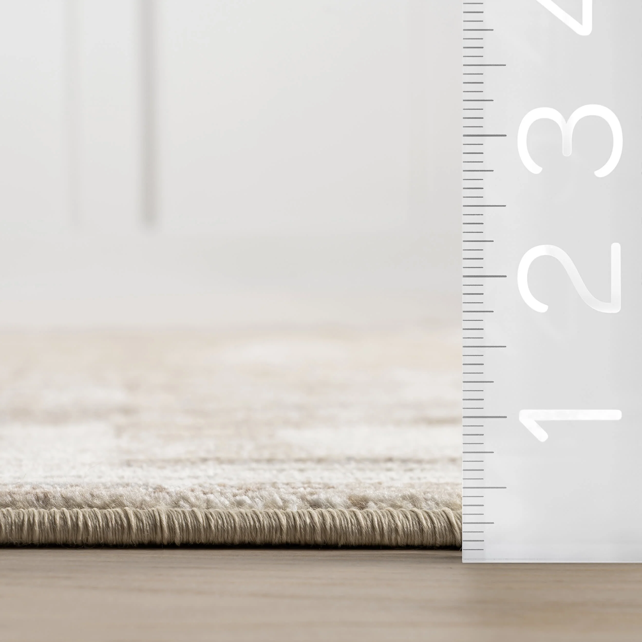 Olvera Geometric Bordered Rug | Beige - Image 5