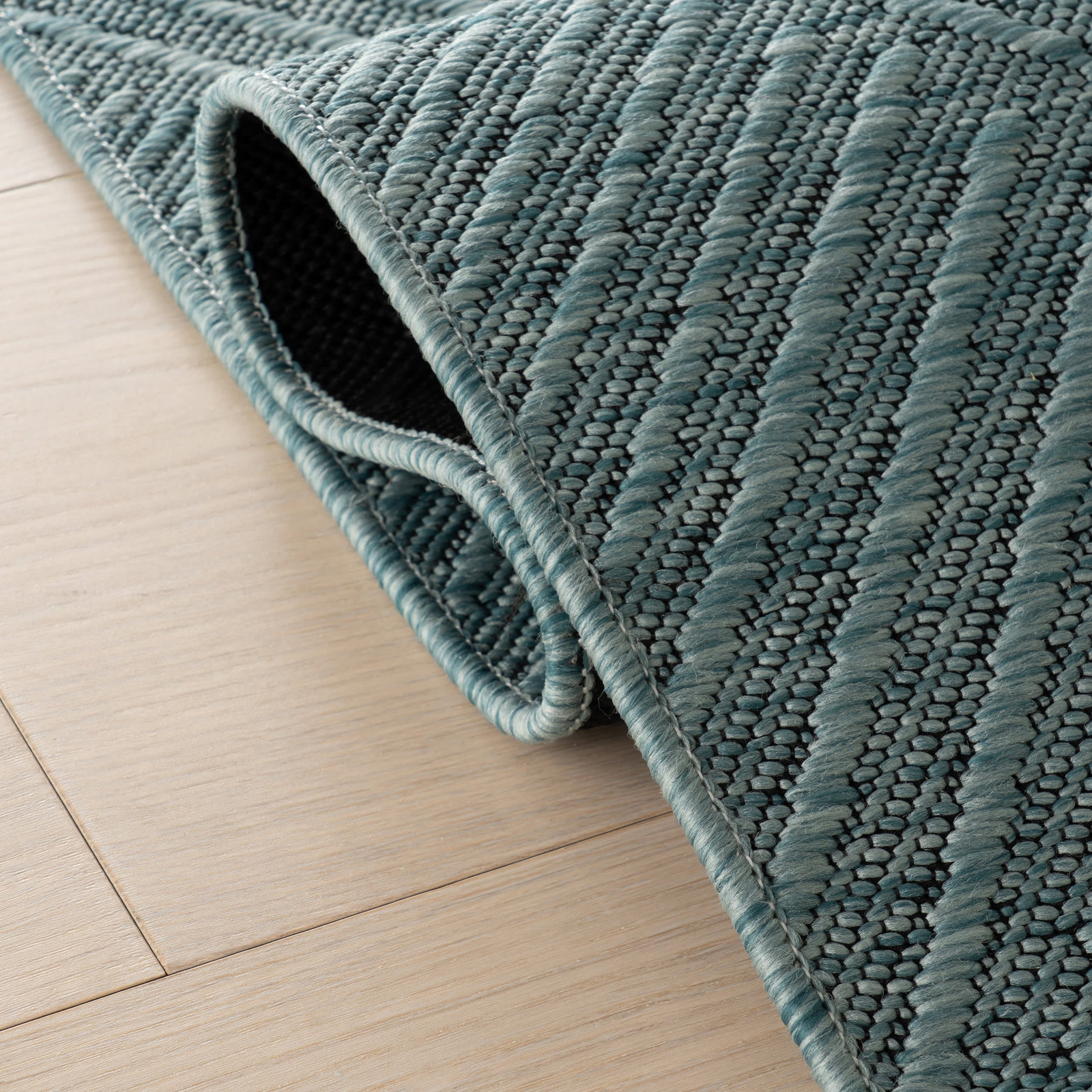 Onaia Contemporary Trellis Indoor/Outdoor Rug | Aqua - Image 10