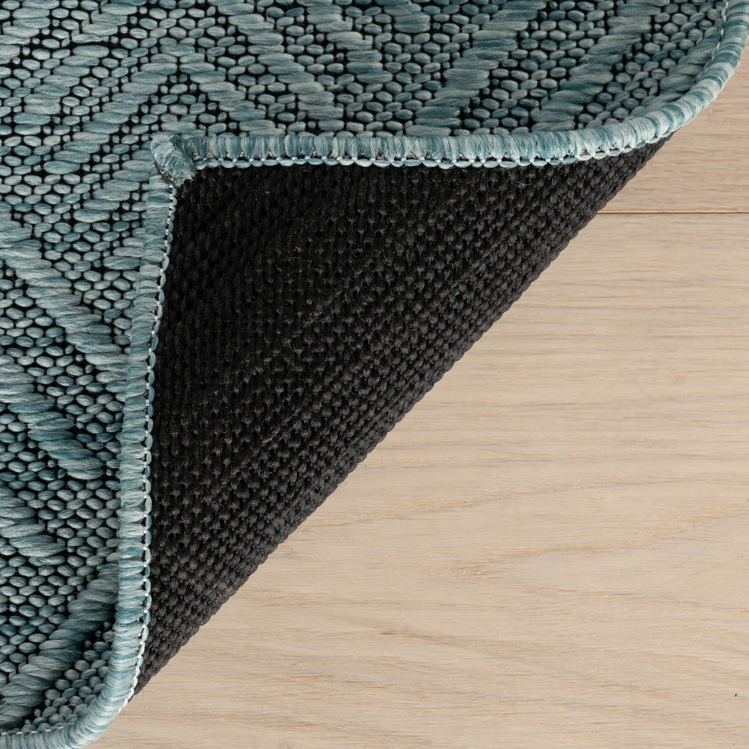 Onaia Contemporary Trellis Indoor/Outdoor Rug | Aqua - Image 8